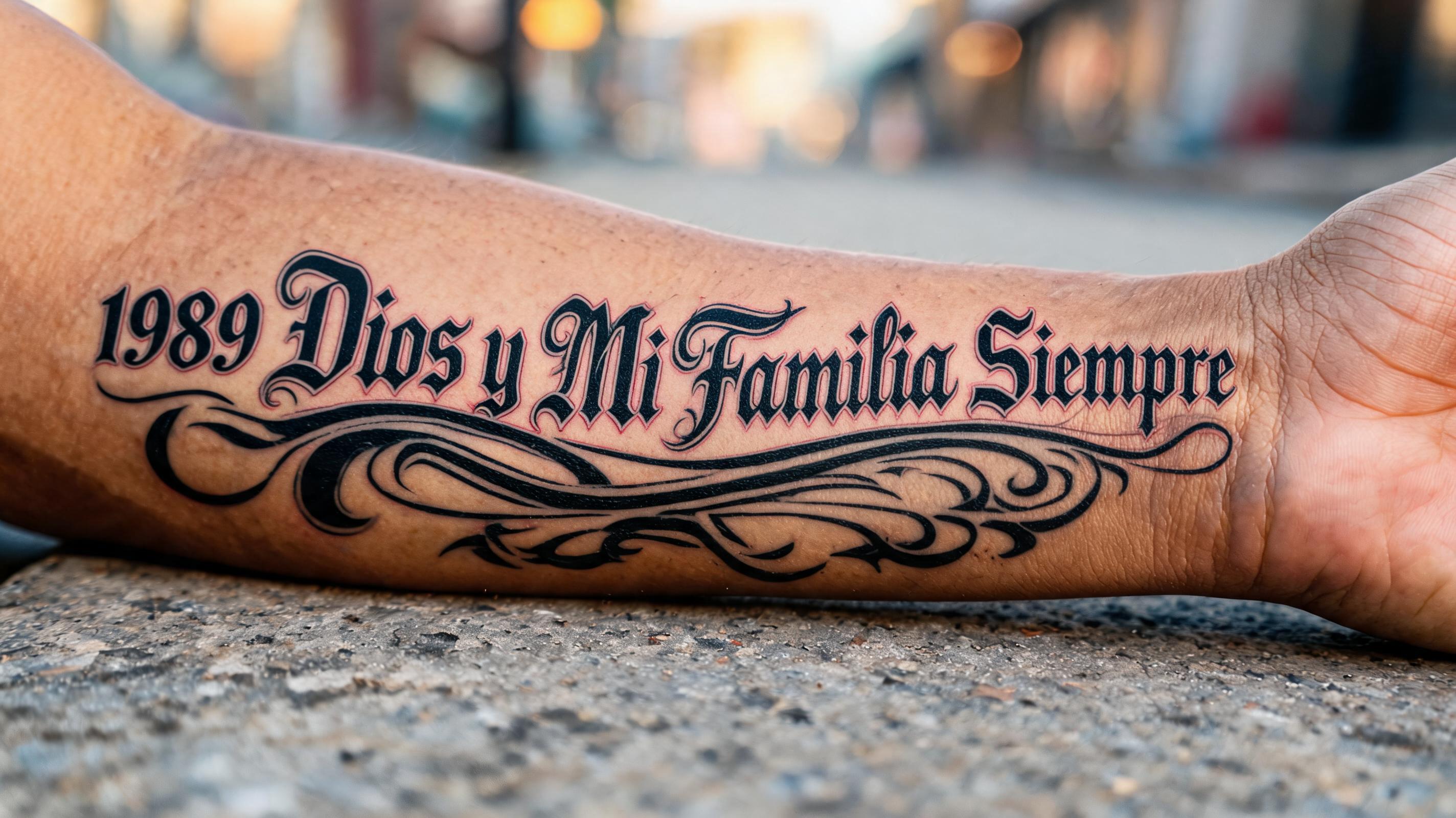 "" — Tattoo text effect
