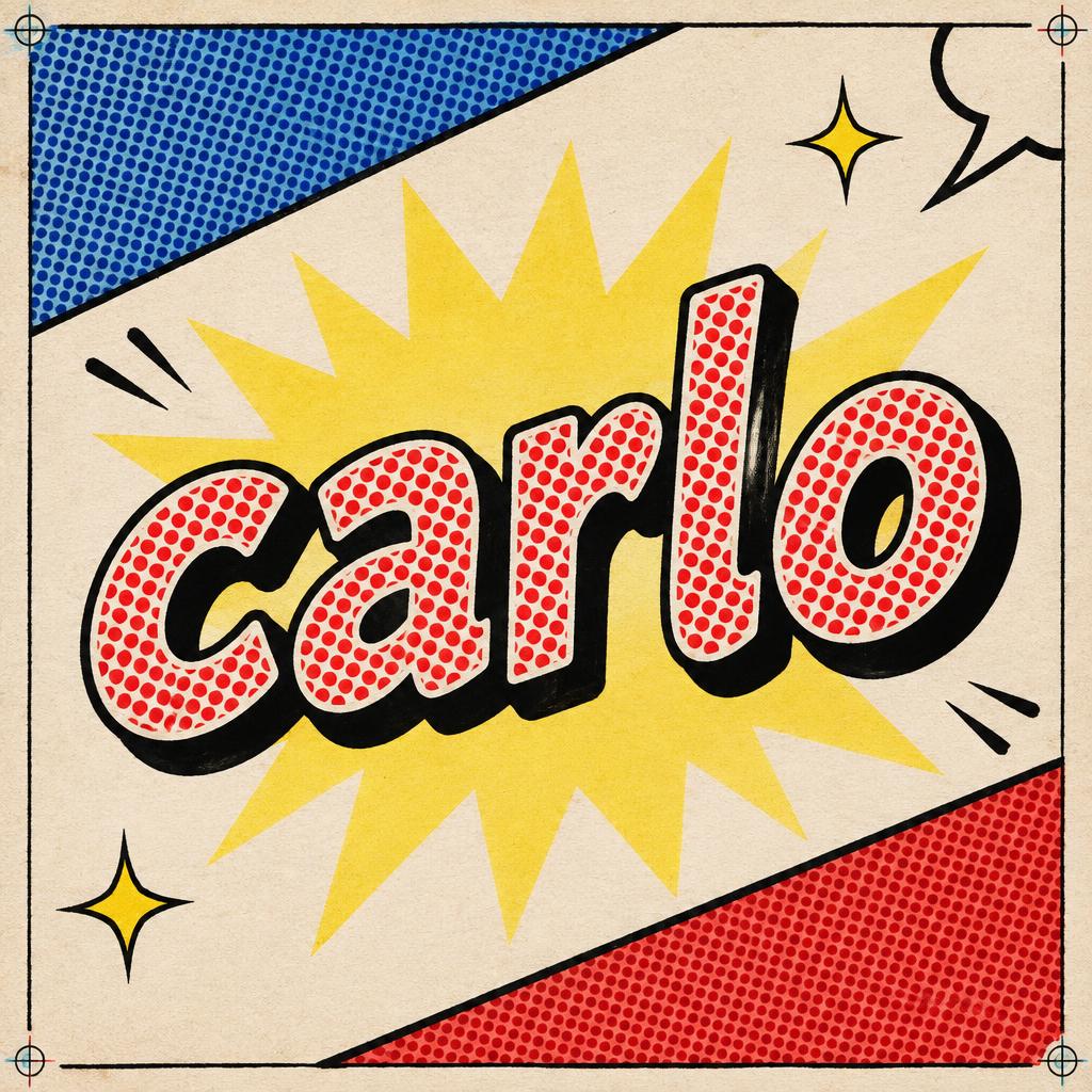 "carlo" —  | AI Text Effect Generator