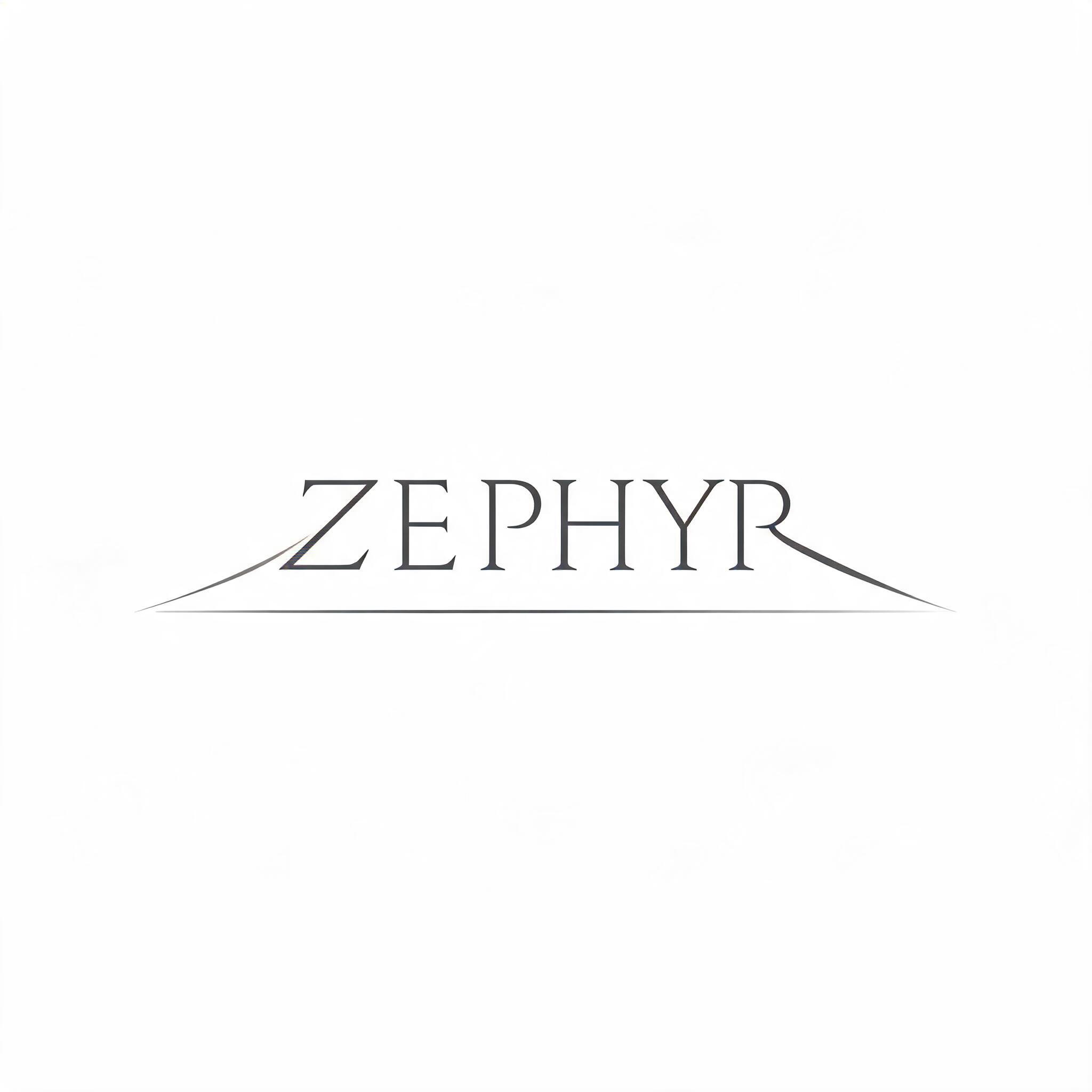 "ZEPHYR" — Minimal text effect
