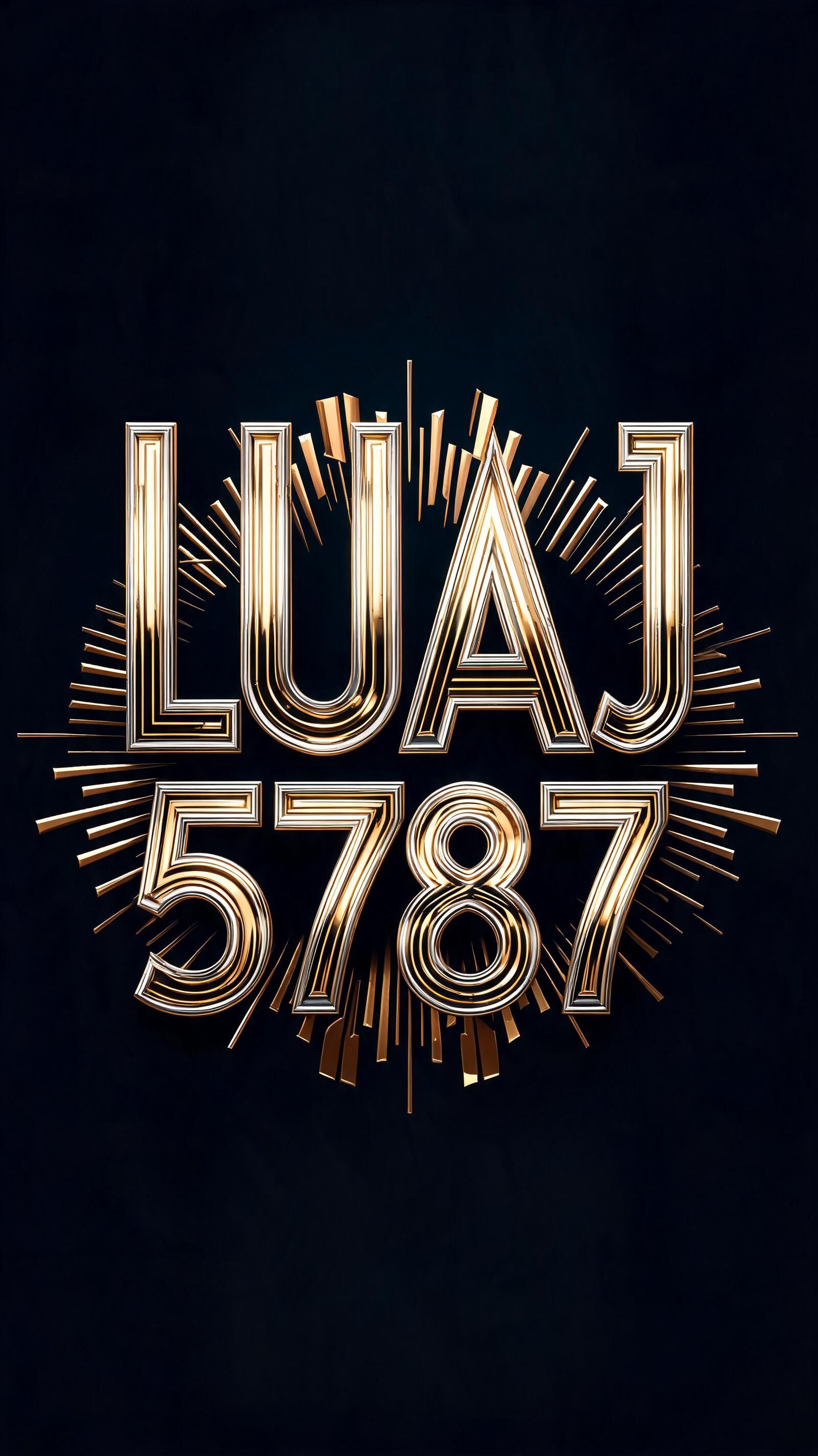 "LUAJ 5787" — Art Deco text effect
