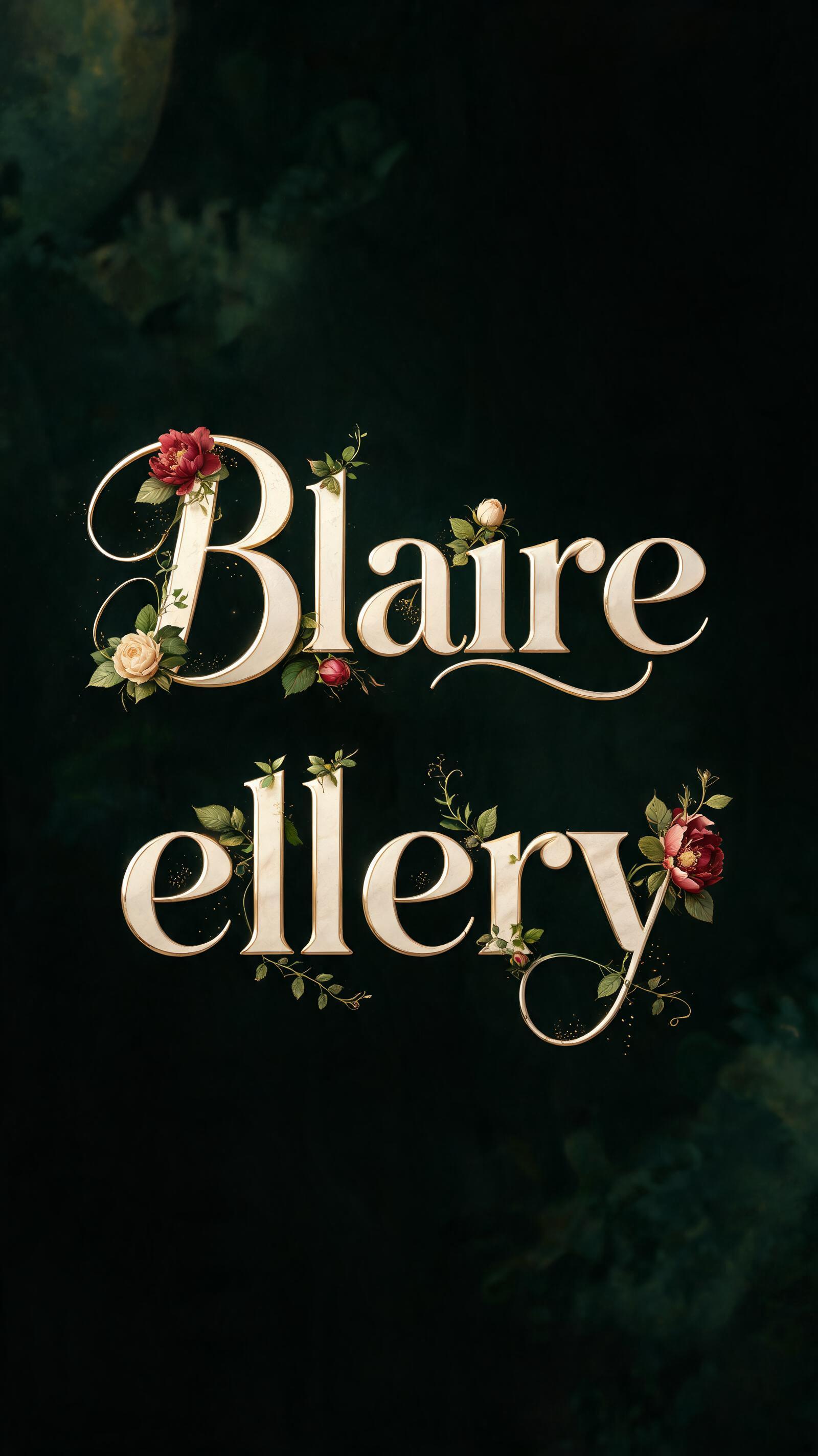 "Blaire ellery

" — Floral | AI Text Effect Generator