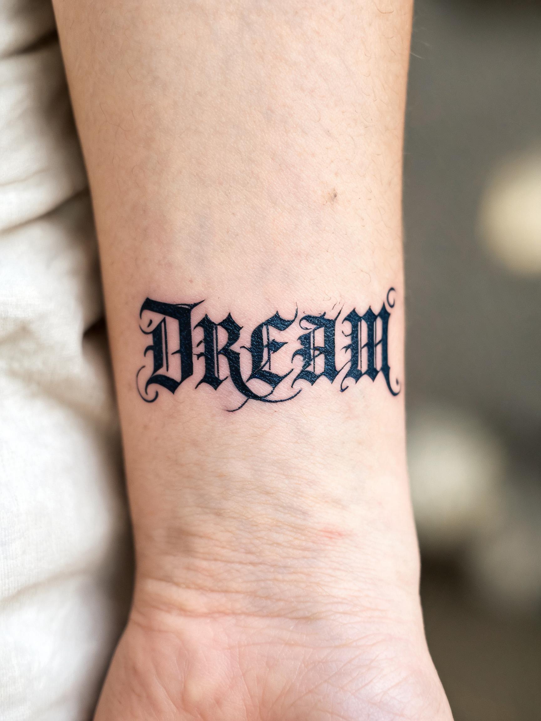 "DREAM" — Tattoo | AI Text Effect Generator