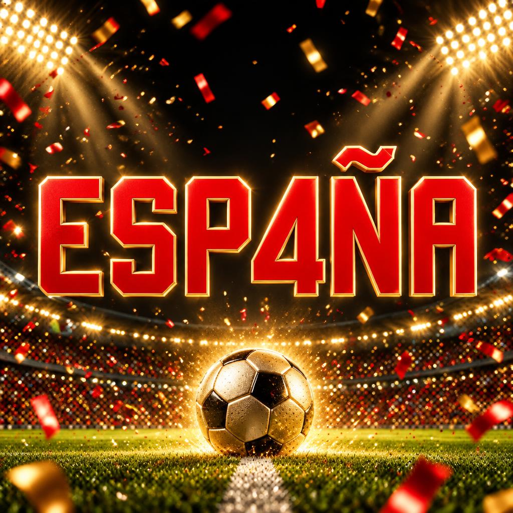 "ESPAÑA" — Sports Football | AI Text Effect Generator