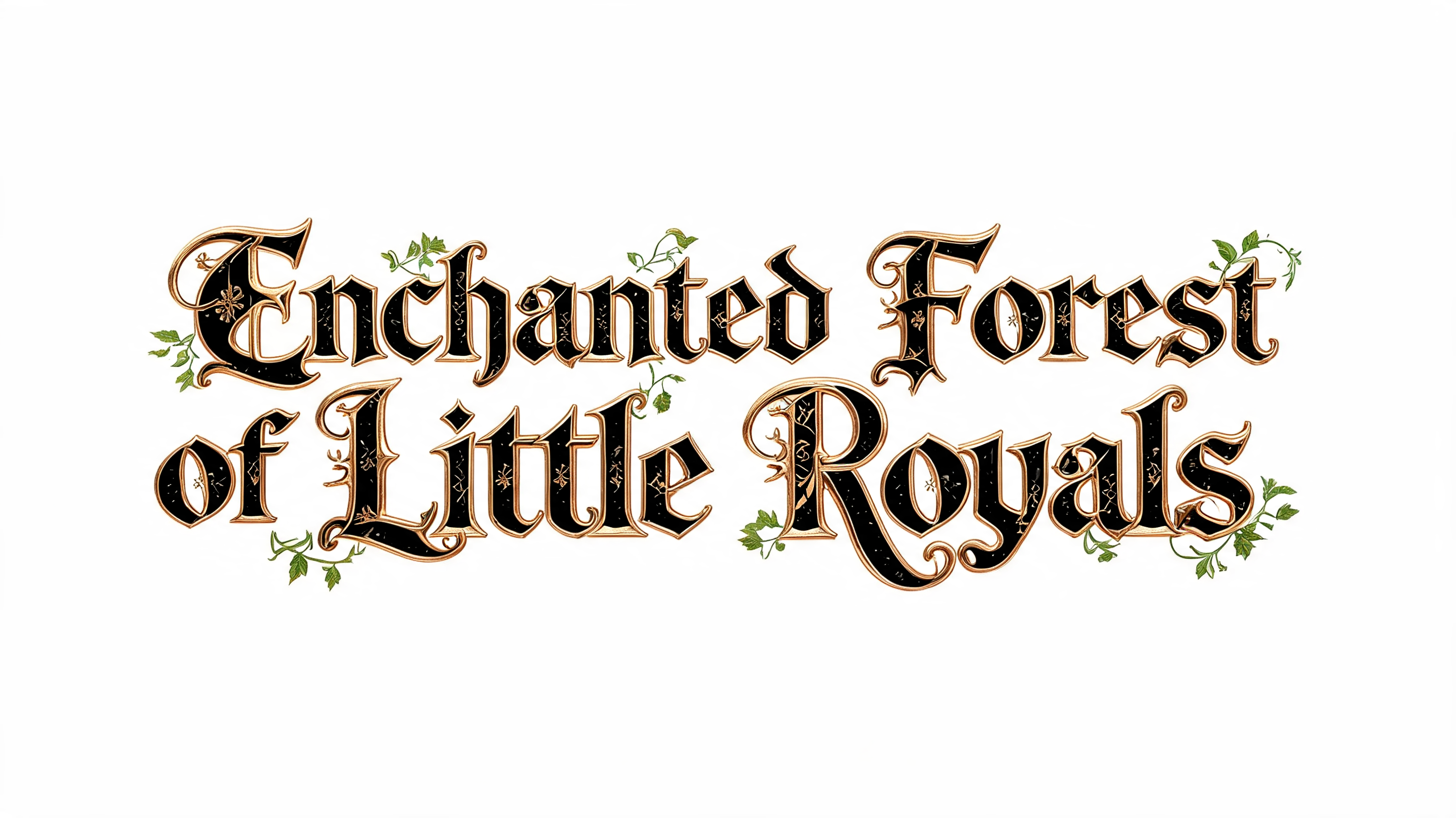 "Enchanted Forest of Little Royals" — Fairy Tale | AI Text Effect Generator