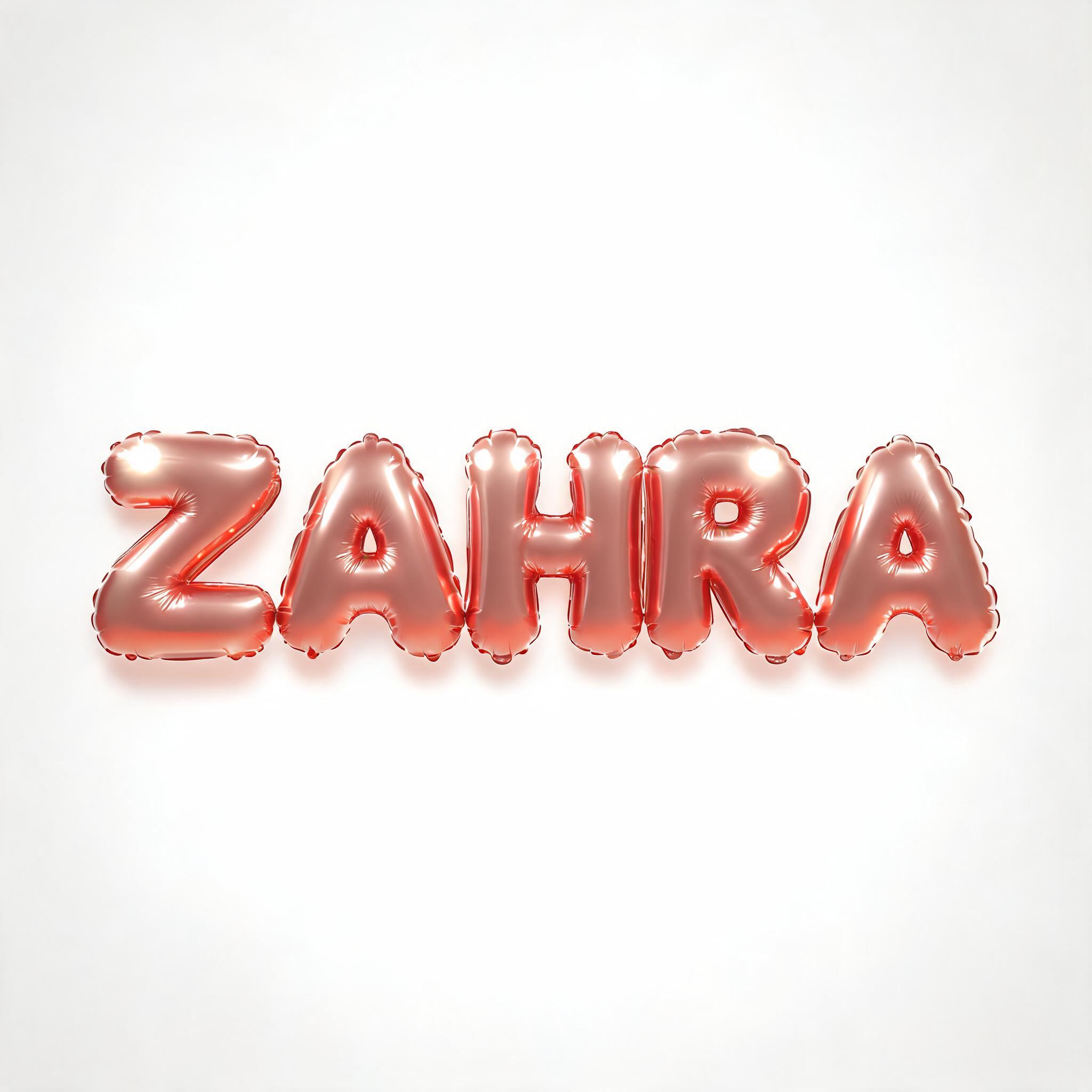 "Zahra" — 3d Bold Inflated | AI Text Effect Generator
