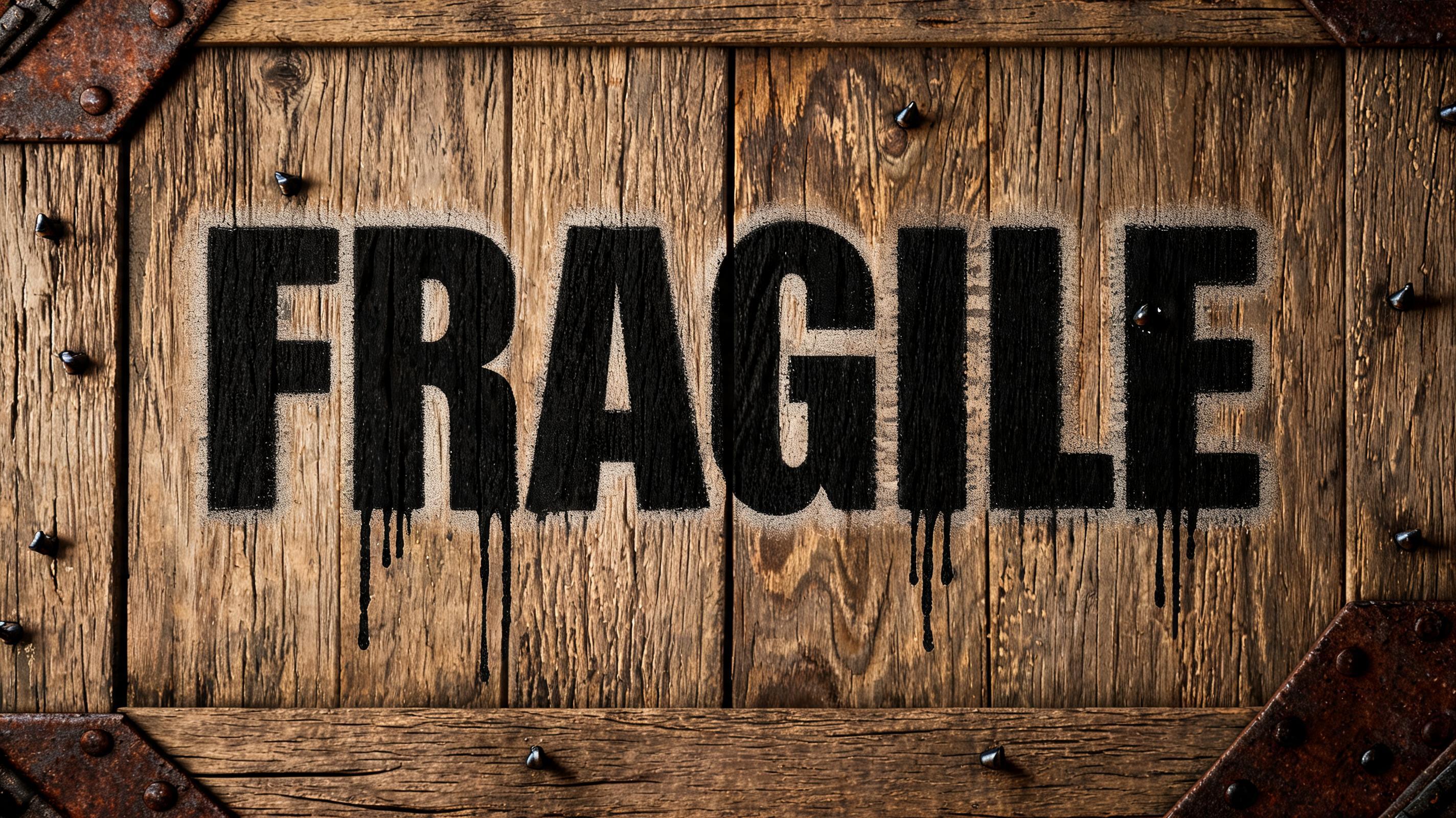 "FRAGILE" — Stencil | AI Text Effect Generator