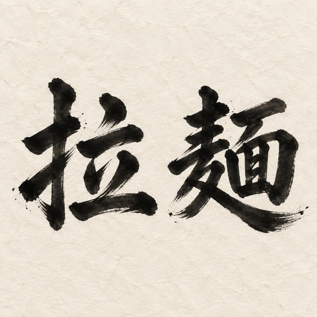 "拉麺" — Brush Japanese Ink | AI Text Effect Generator