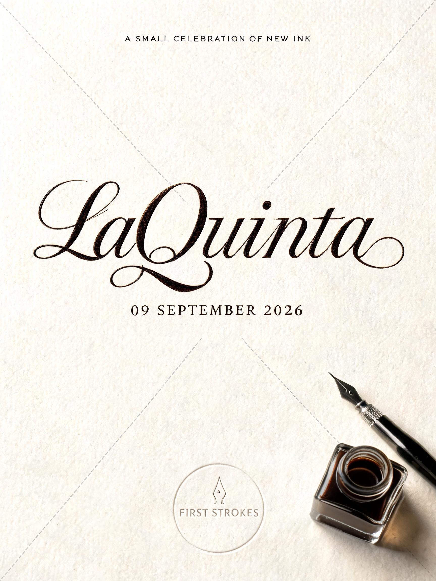 "LaQuinta" — Cursive Calligraphy text effect