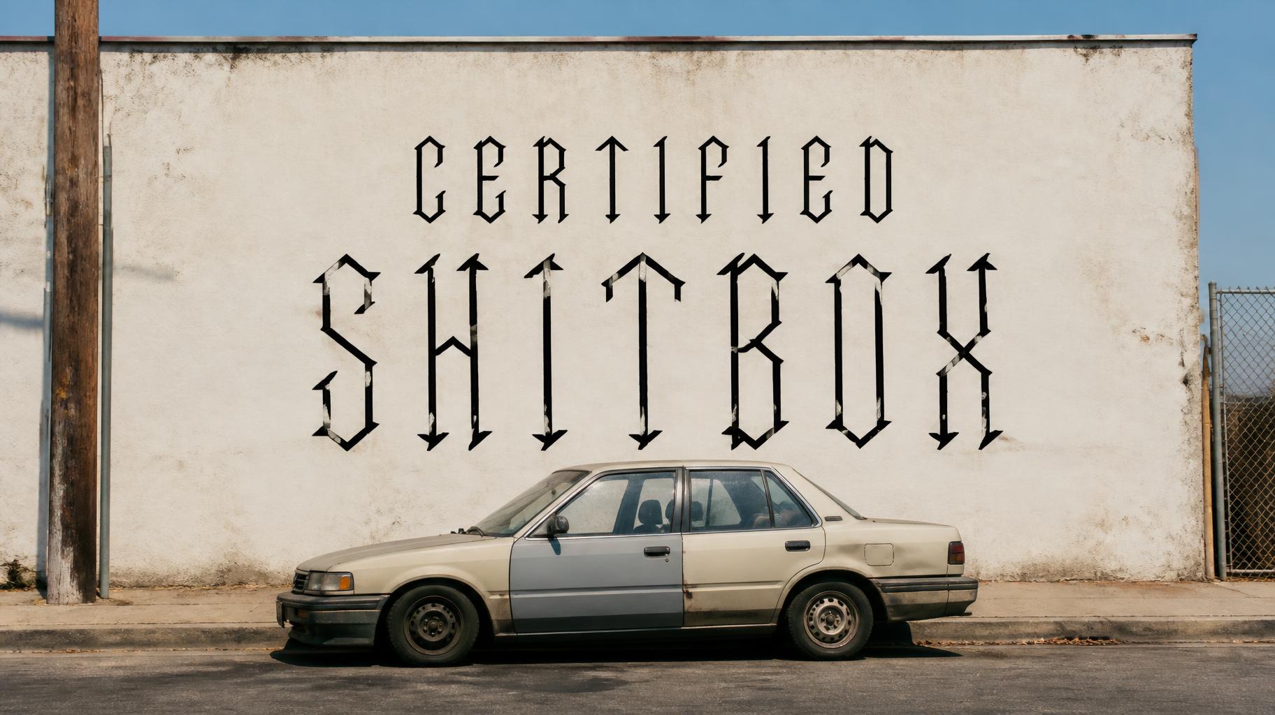 "CERTIFIED SHITBOX" —  | AI Text Effect Generator
