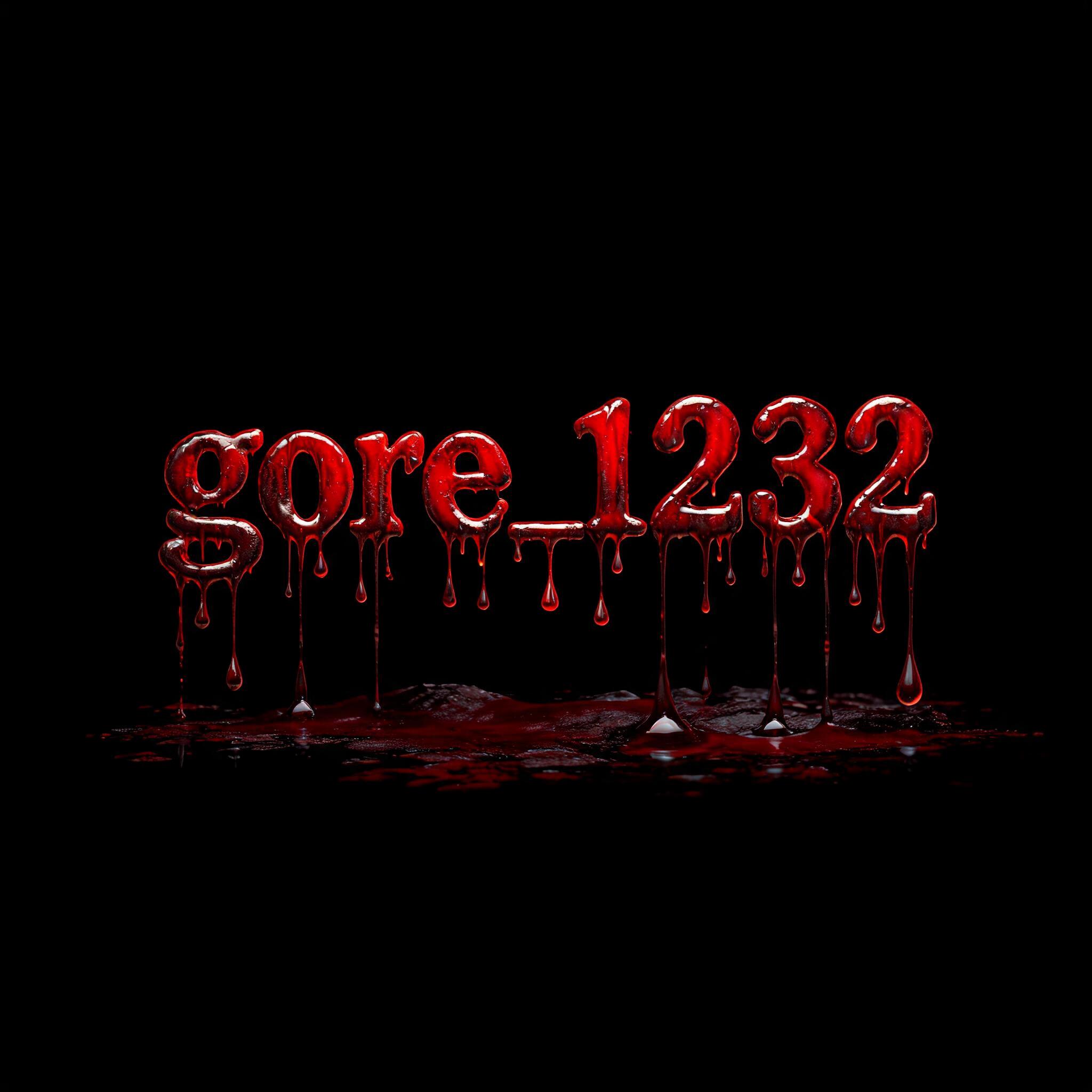 "gore_1232" — Drip Font Blood | AI Text Effect Generator