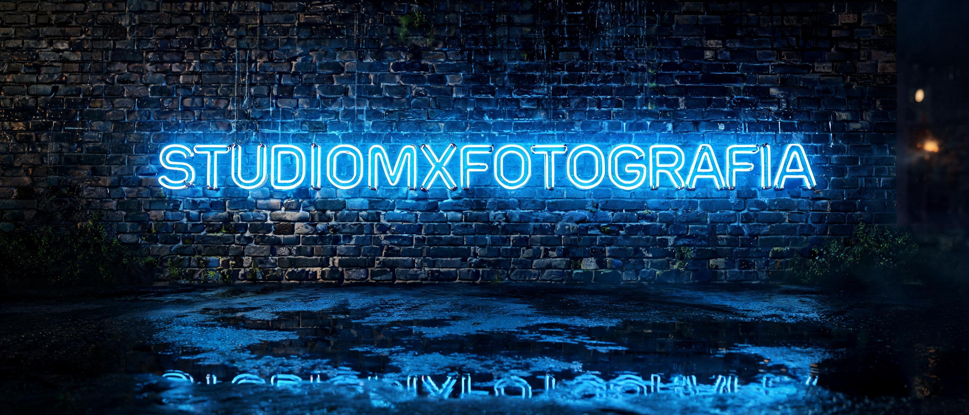 "STUDIOMXFOTOGRAFIA" — Cyberpunk Electric Neon | AI Text Effect Generator