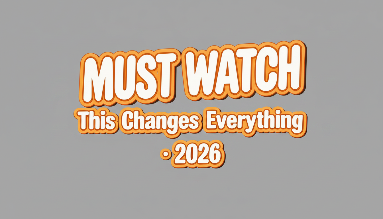 "MUST WATCH
This Changes Everything · 2026" — Cinematic Youtube Creator | AI Text Effect Generator