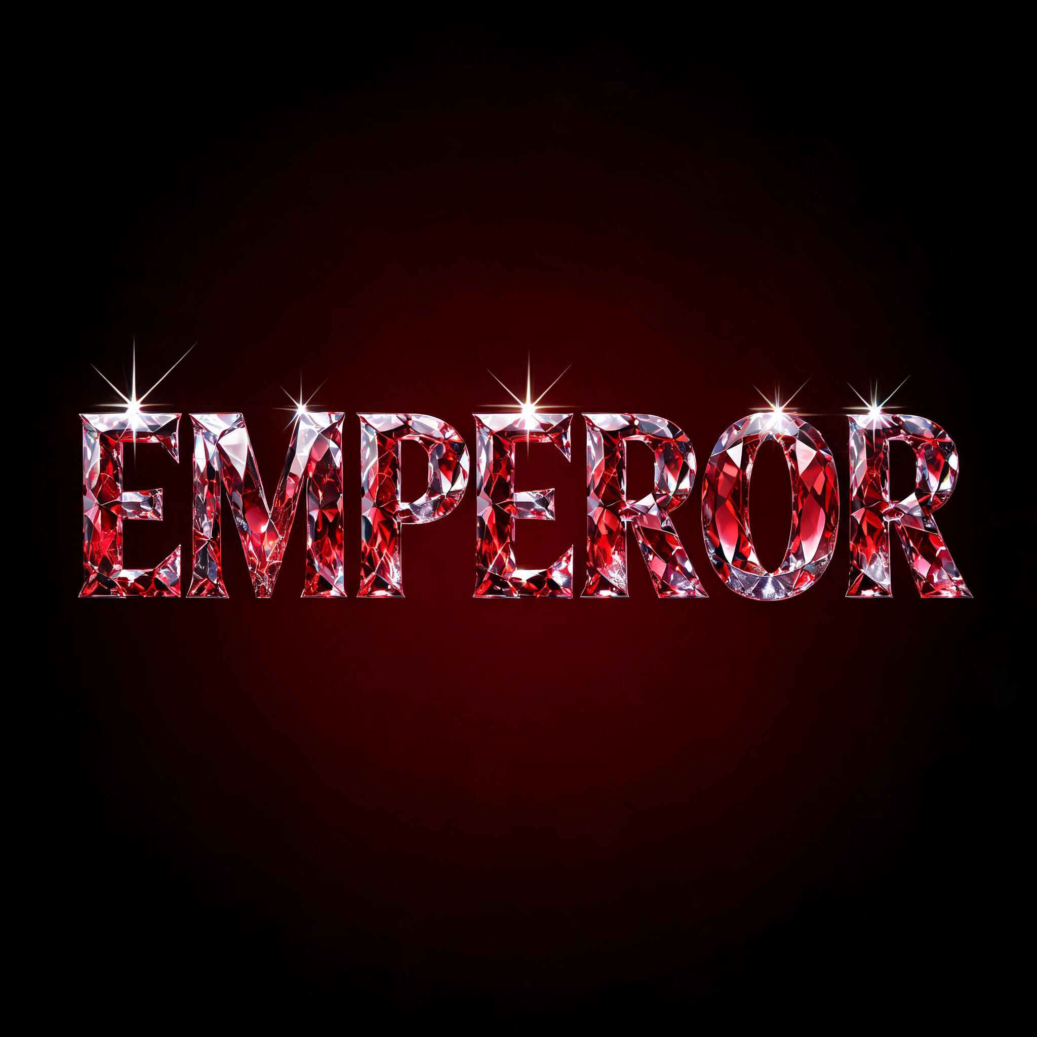 "EMPEROR" — Glass Crystal | AI Text Effect Generator