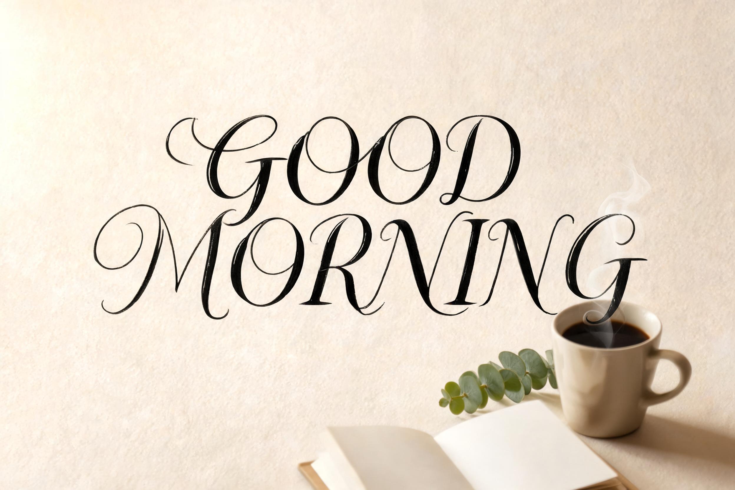 "GOOD MORNING" — Cursive | AI Text Effect Generator