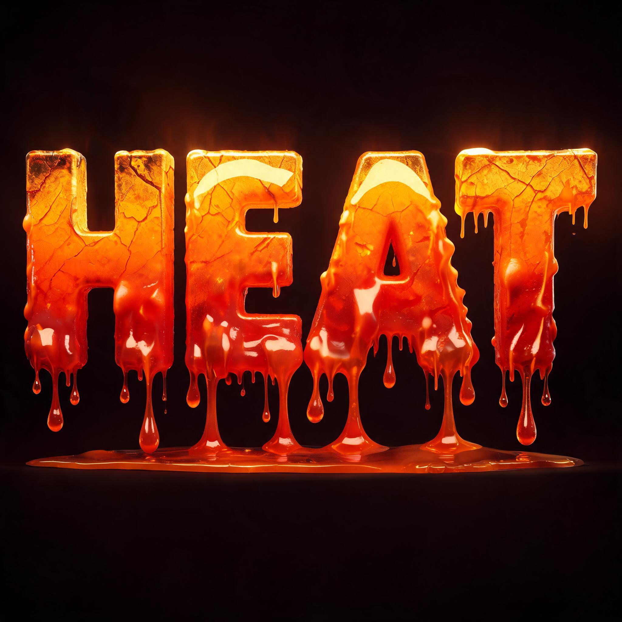 "HEAT" — Drip Font Melting | AI Text Effect Generator