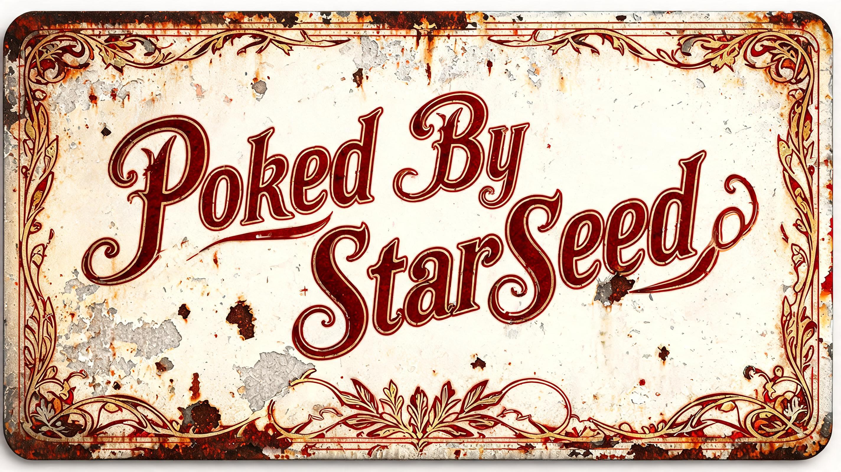 "Poked By StarSeed" — Cursive Modern | AI Text Effect Generator