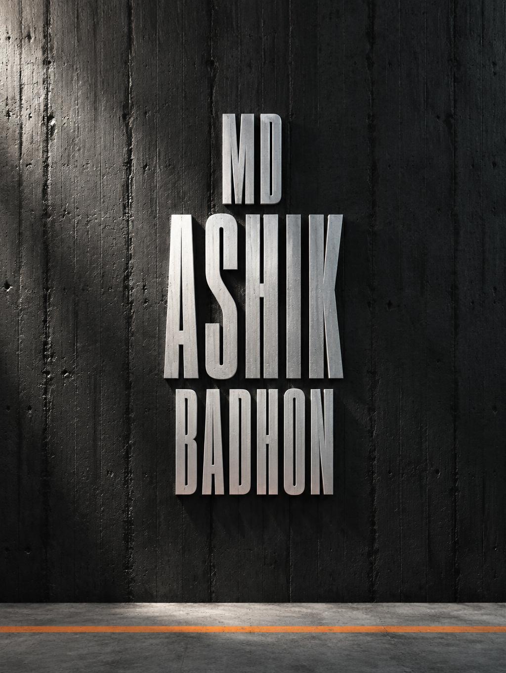 "MD ASHIK BADHON" —  | AI Text Effect Generator