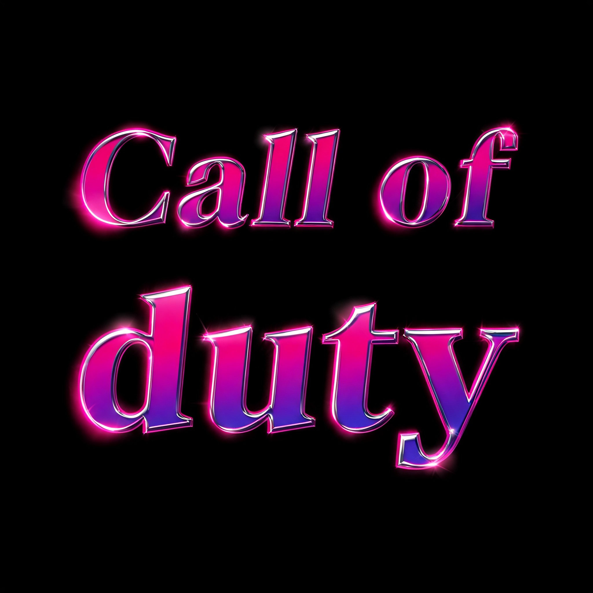 "Call of duty" — Cyberpunk Synthwave text effect