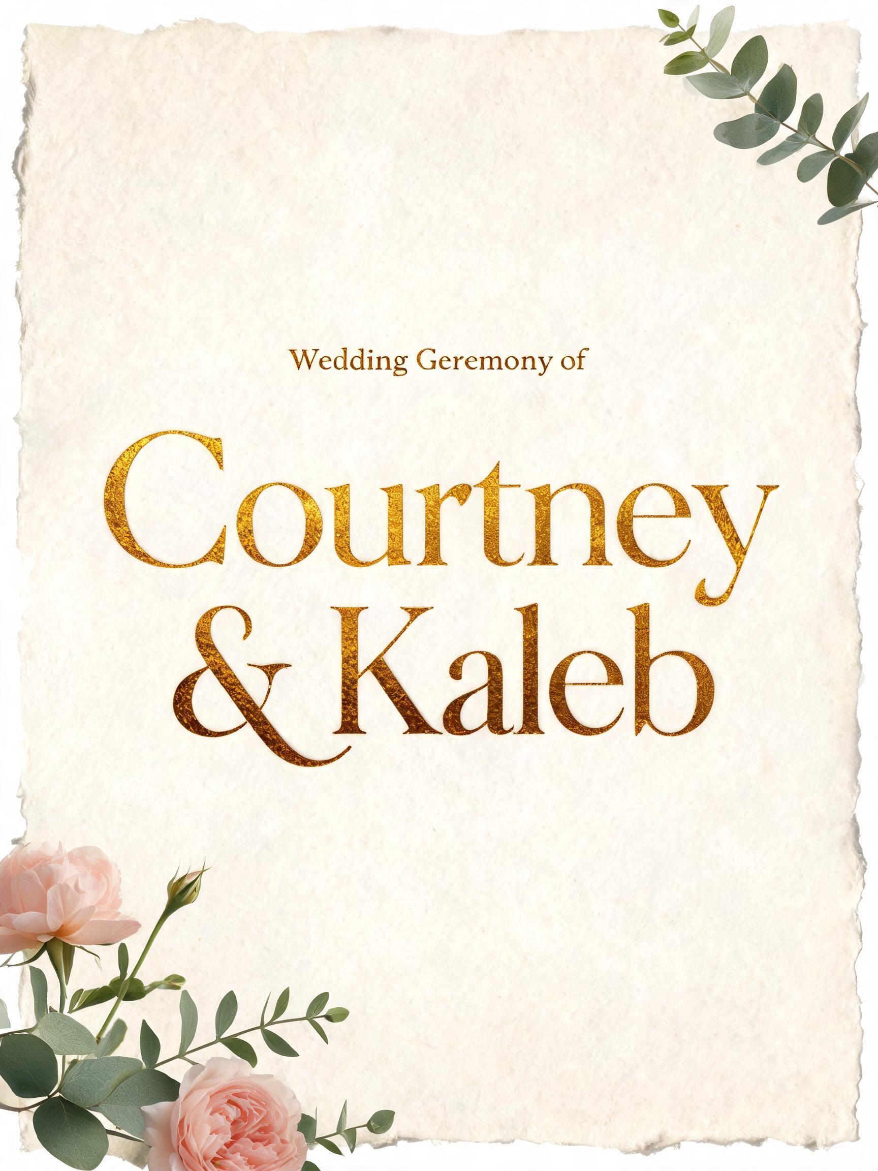 Wedding Ceremony of Courtney  & Kaleb