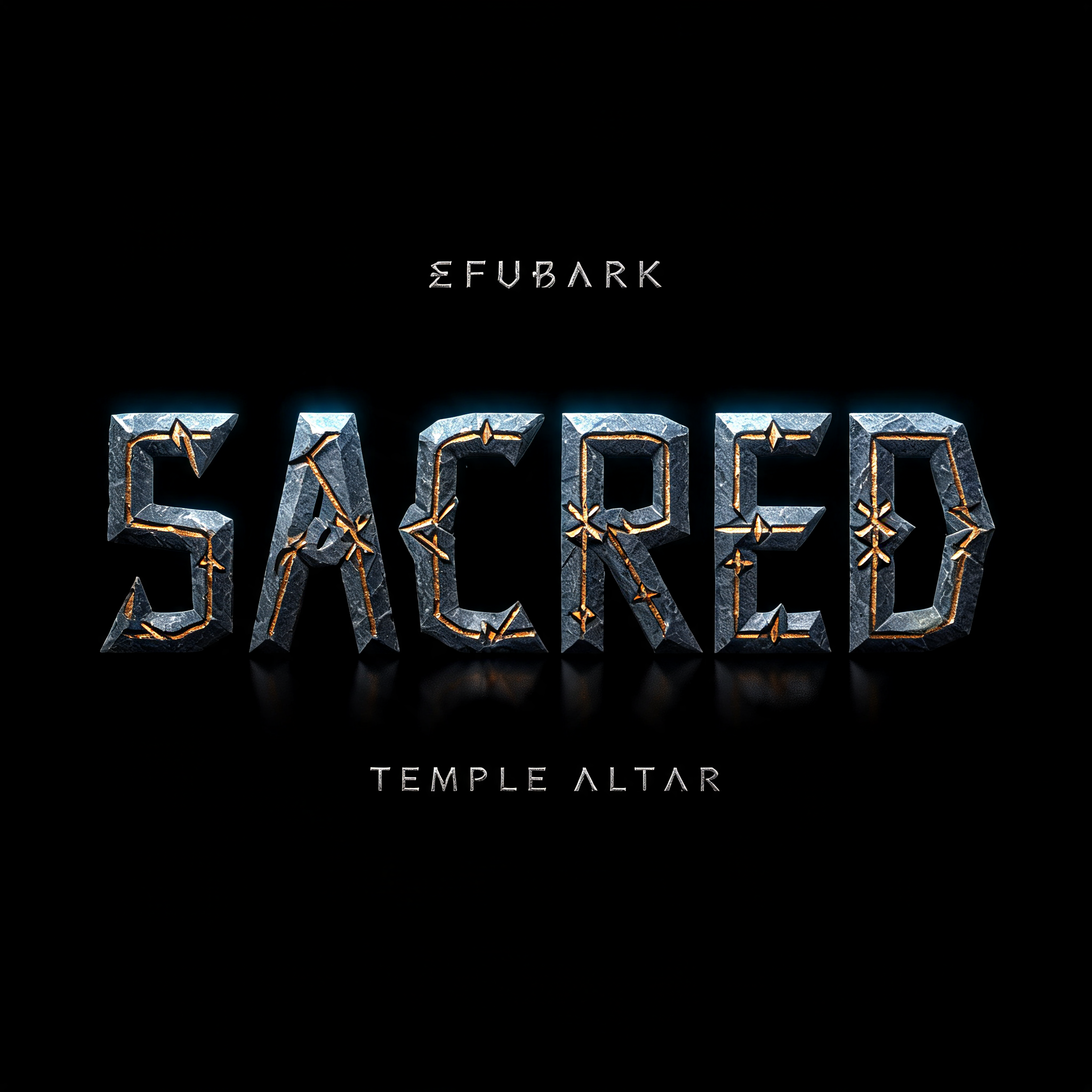 "SACRED" — Viking Runic | AI Text Effect Generator