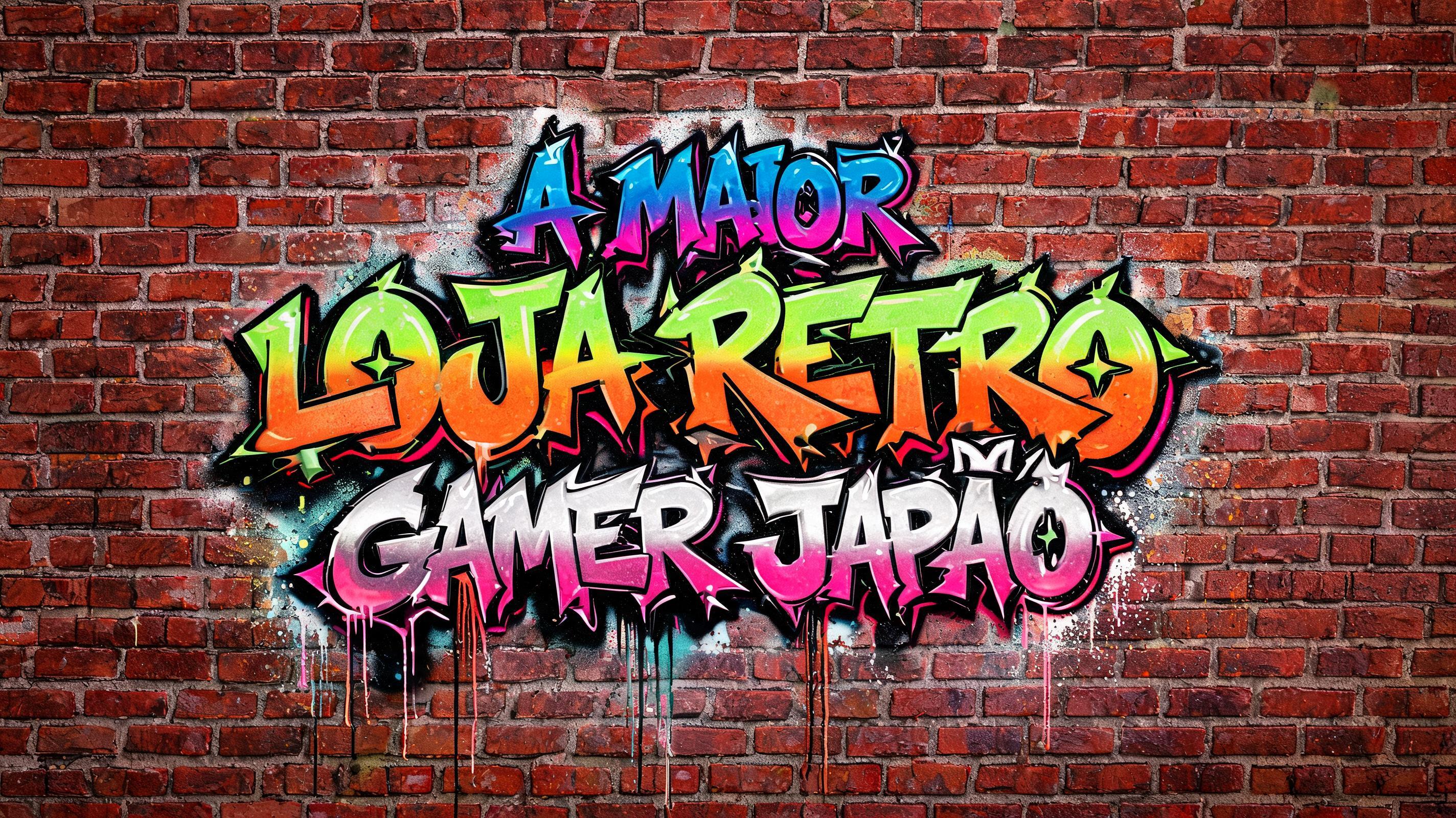 "A MAIOR 
LOJA RETRO
GAMER JAPÃO" — Graffiti text effect