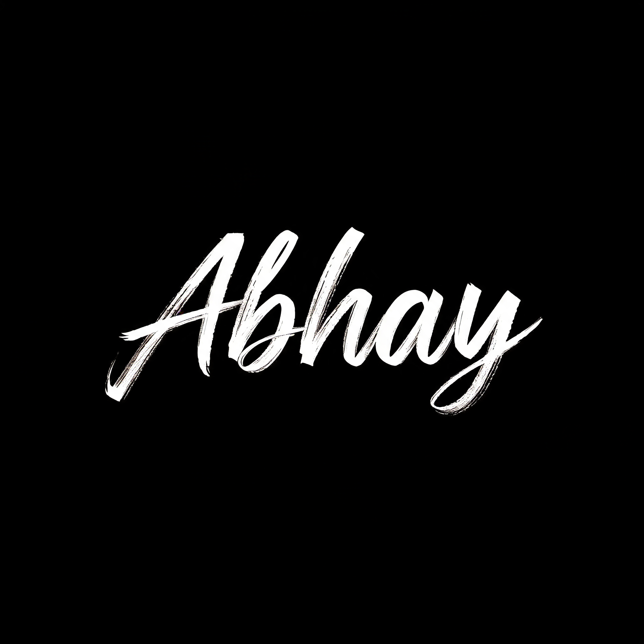 "Abhay" — Cursive Modern text effect