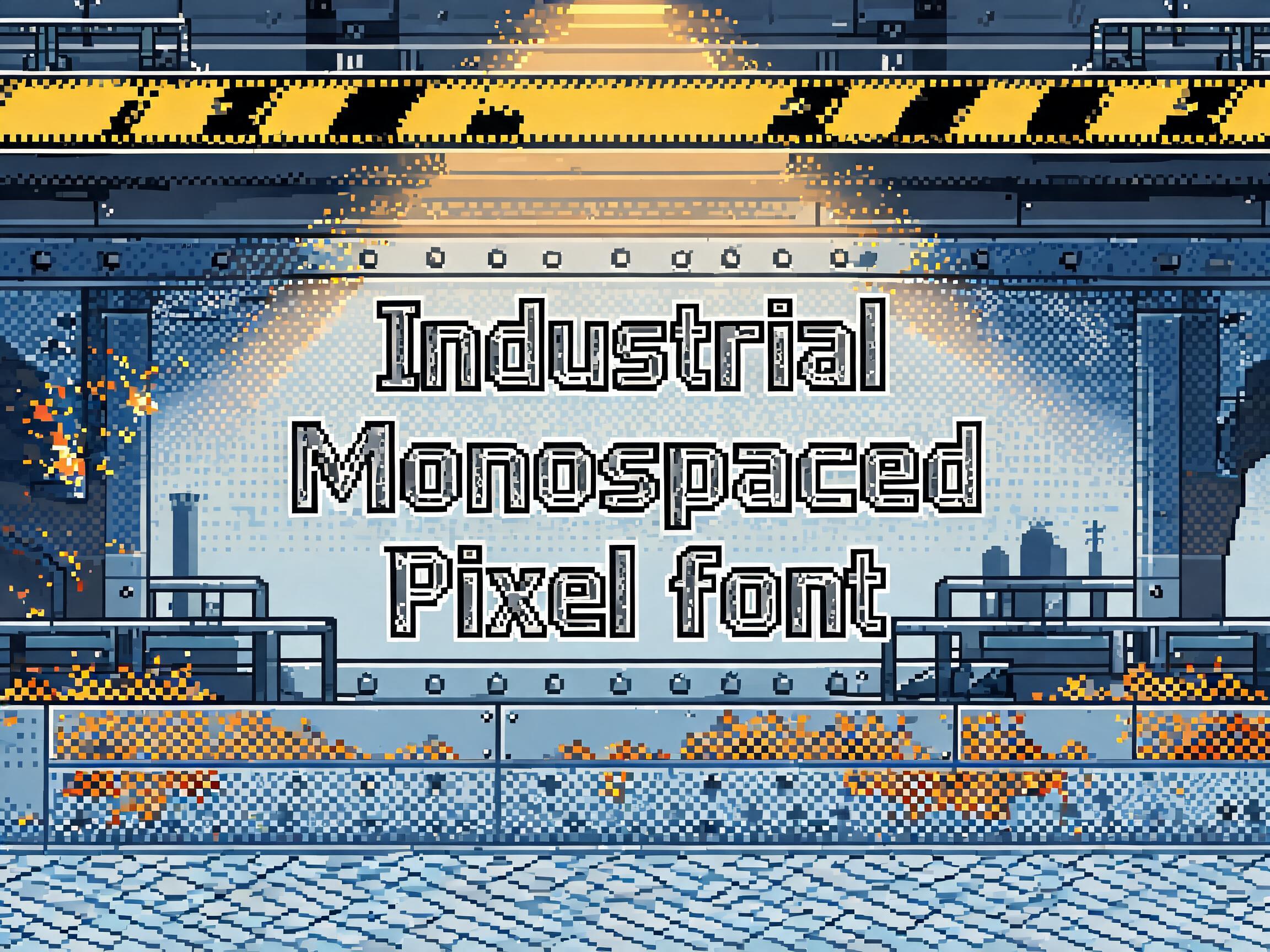 "Industrial Monospaced Pixel font" —  | AI Text Effect Generator