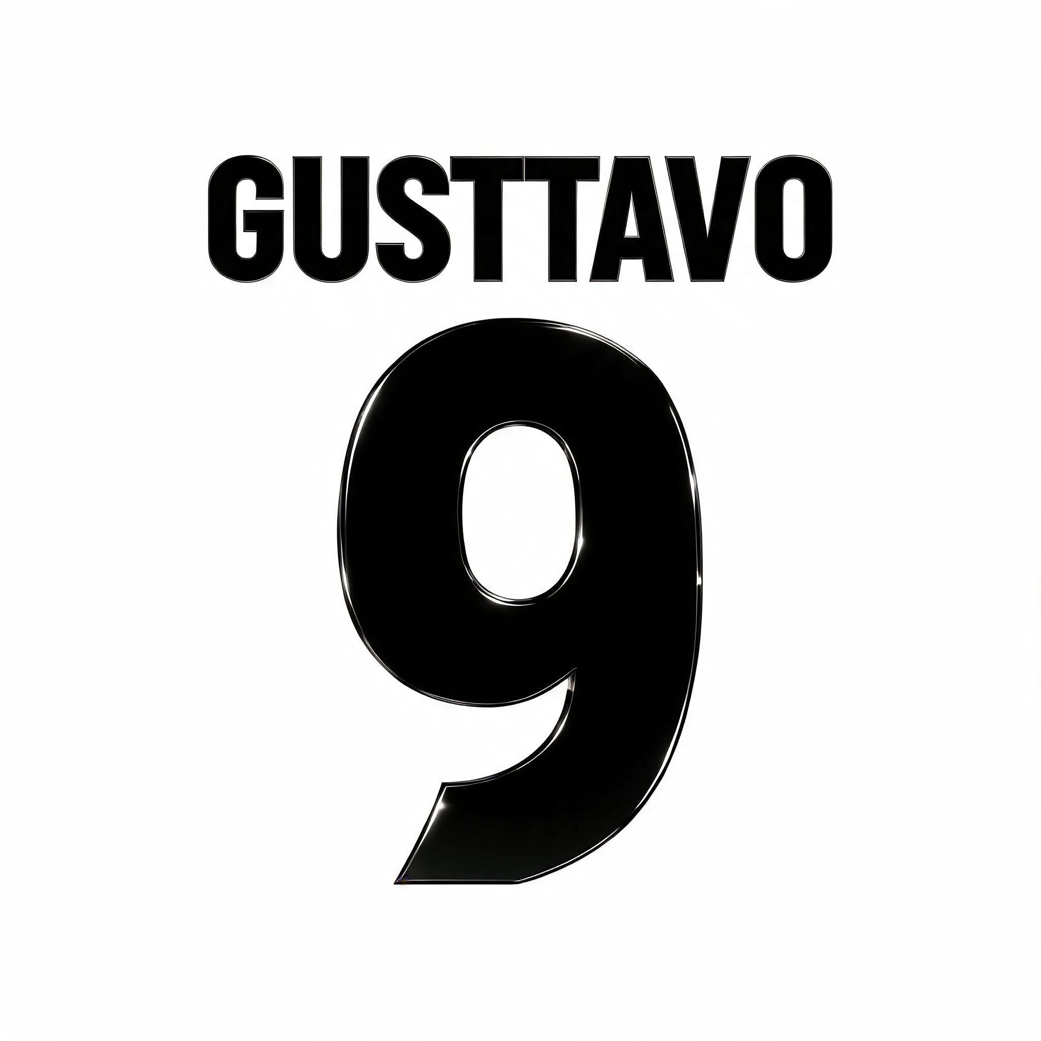 "GUSTTAVO
9" — Sports Football | AI Text Effect Generator