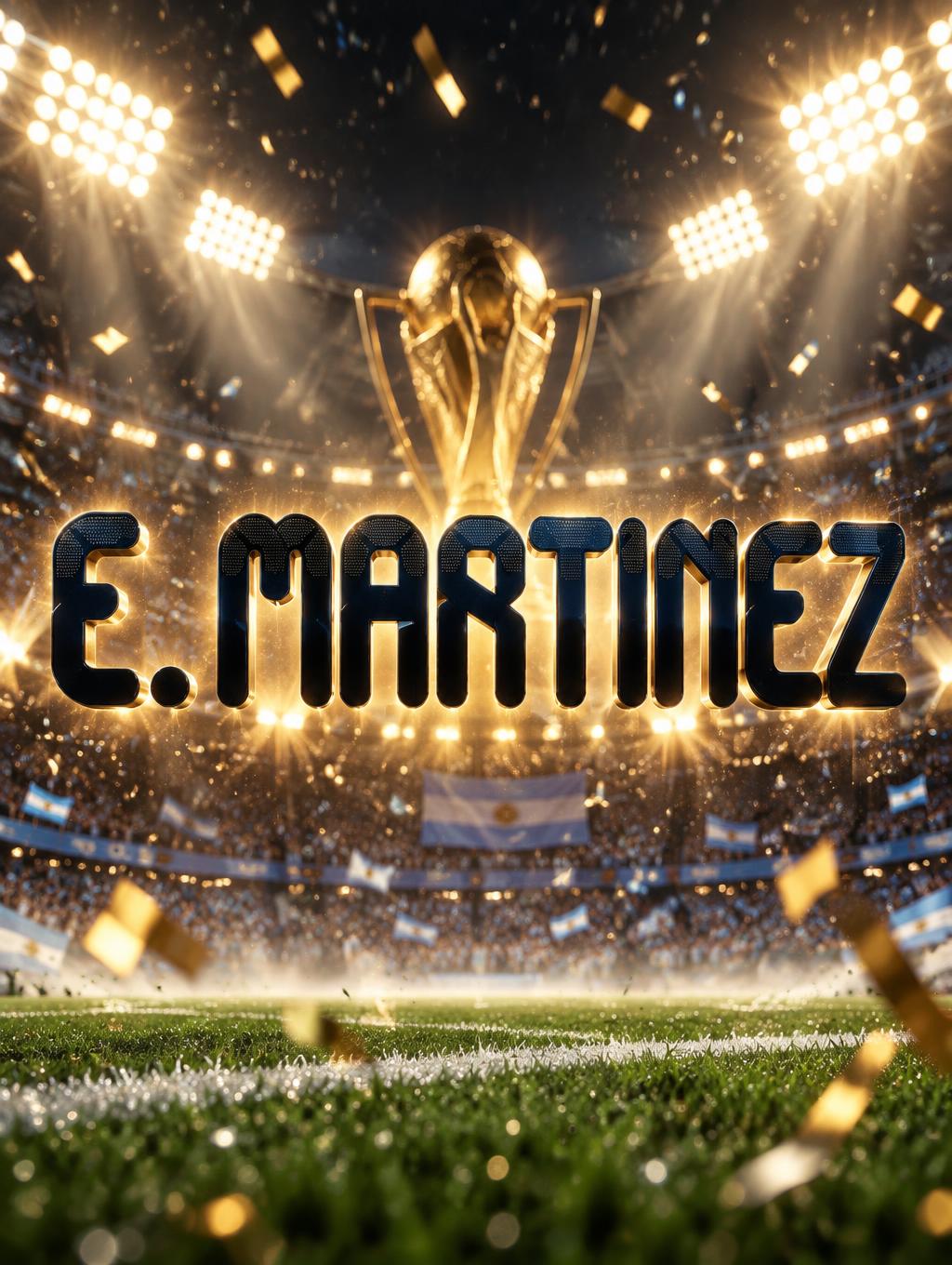 "E. MARTINEZ" — Sports Football | AI Text Effect Generator