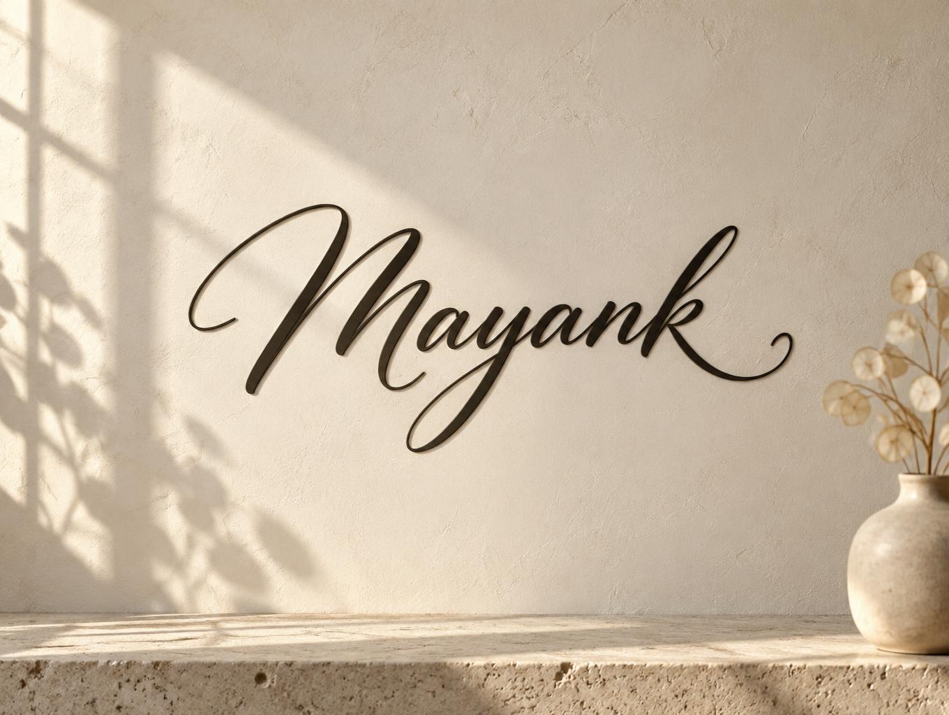 "Mayank" —  | AI Text Effect Generator