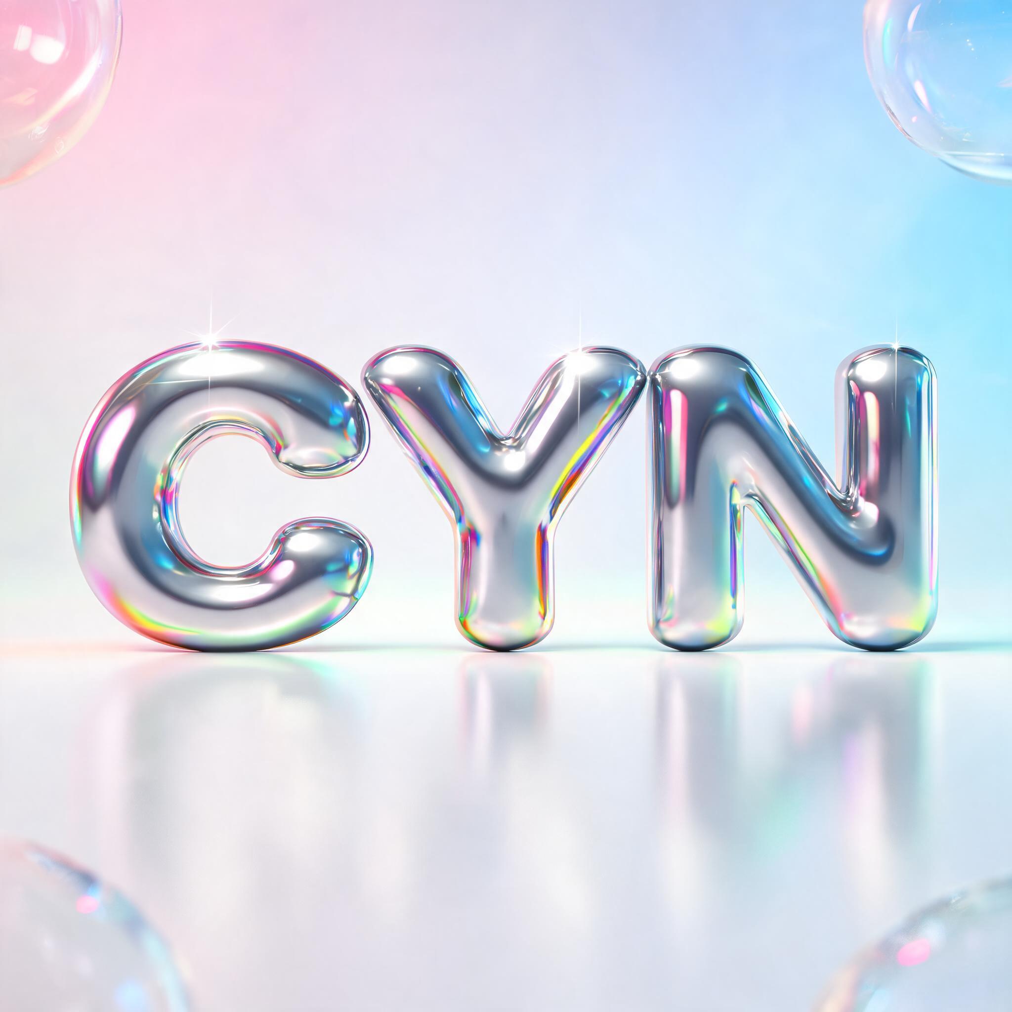 "CYN" — Y2k Chrome | AI Text Effect Generator