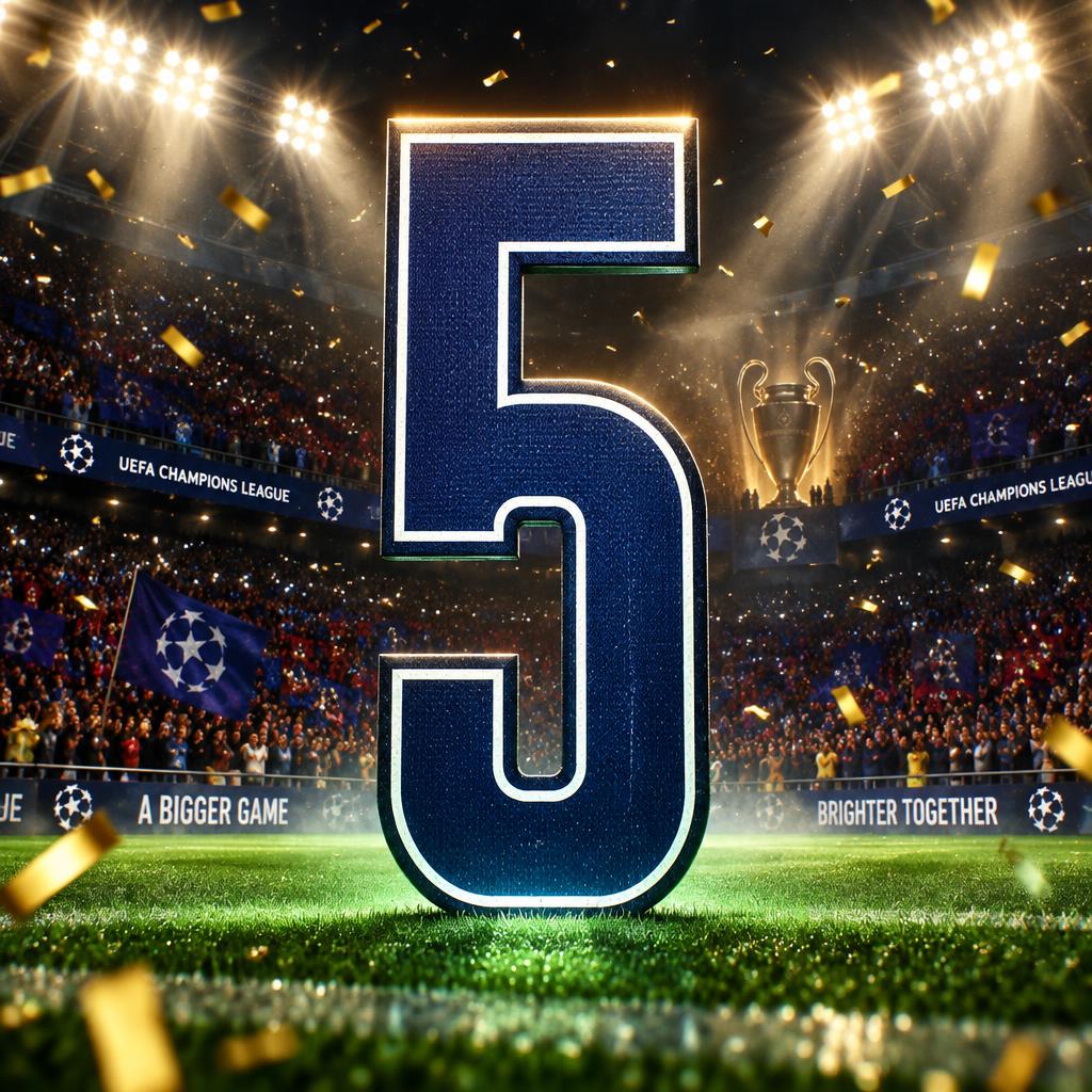 "5" — Sports Football | AI Text Effect Generator