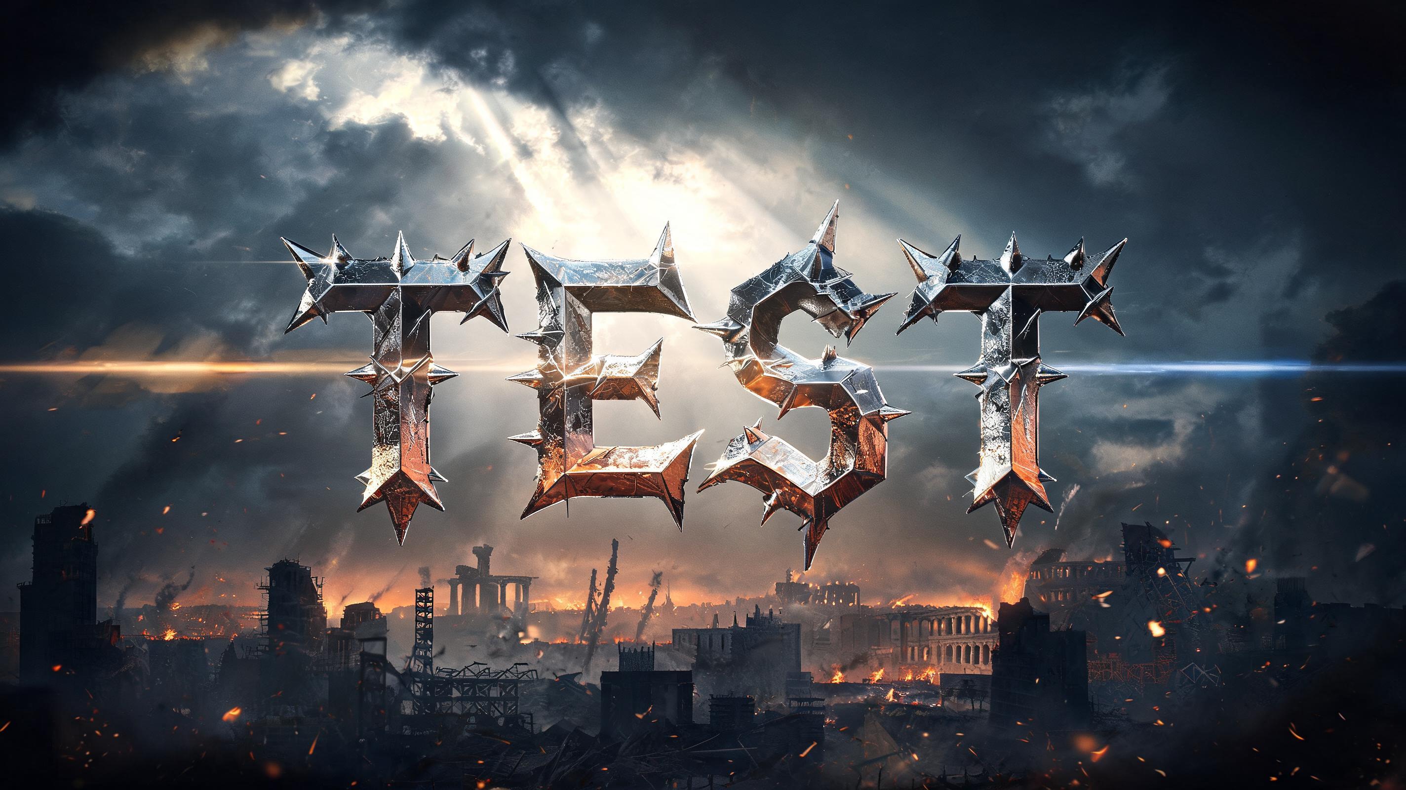 "test" — Cinematic Blockbuster text effect