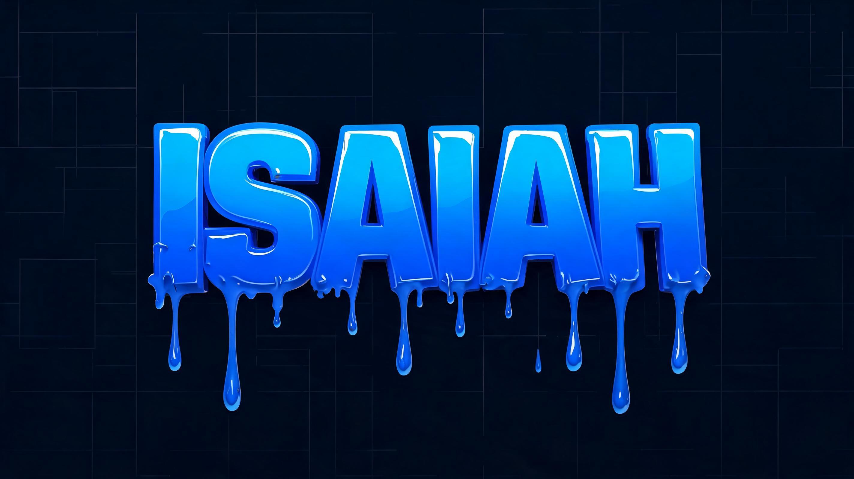 "Isaiah" — Drip Font | AI Text Effect Generator