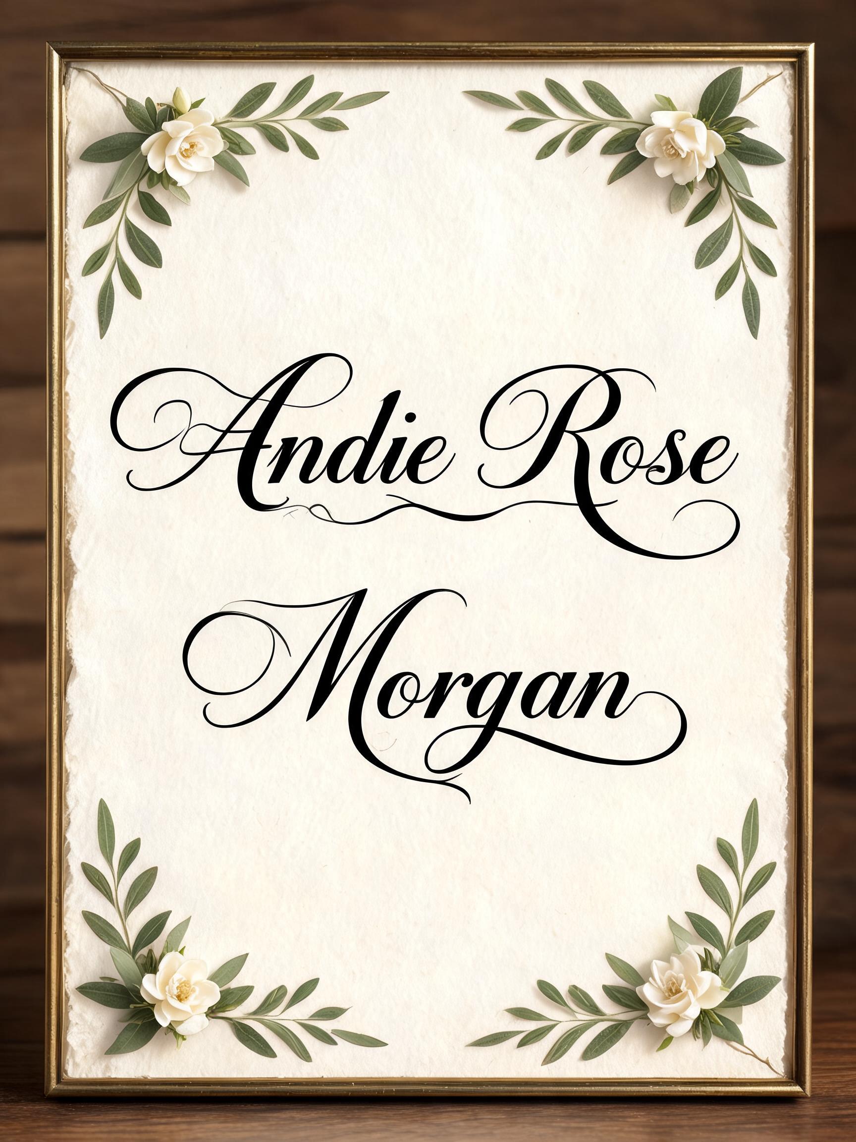 "Andie Rose Morgan" — Diy | AI Text Effect Generator