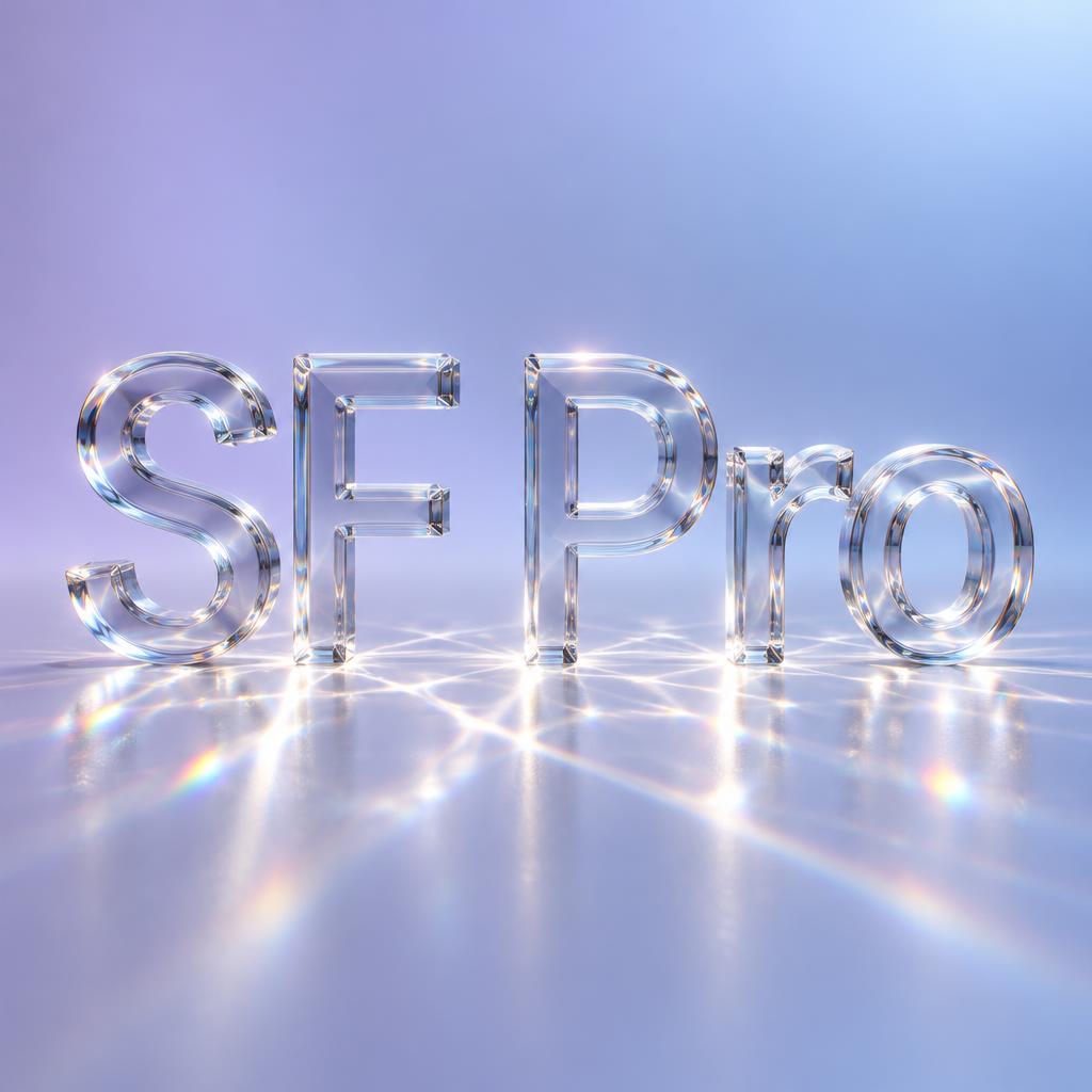 "SF Pro" — Glass | AI Text Effect Generator