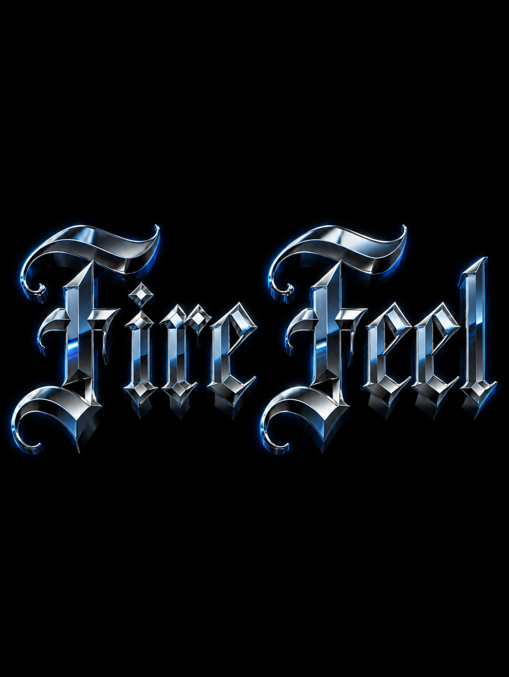 "Fire Feel" — Chrome Metal 3d | AI Text Effect Generator