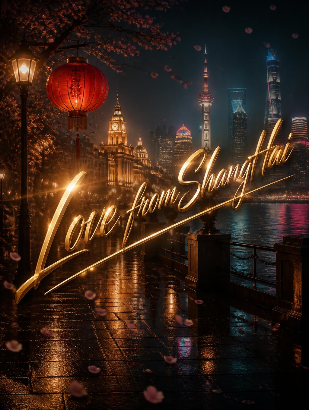 "Love from ShangHai" — Cinematic | AI Text Effect Generator