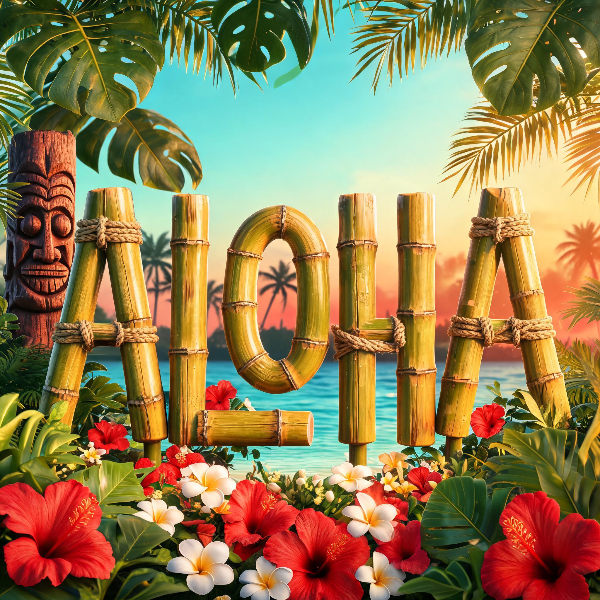 "Aloha" — Hawaiian | AI Text Effect Generator