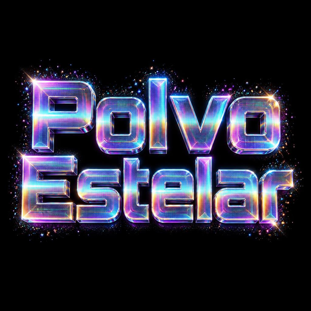 "Polvo
Estelar" — Holographic | AI Text Effect Generator