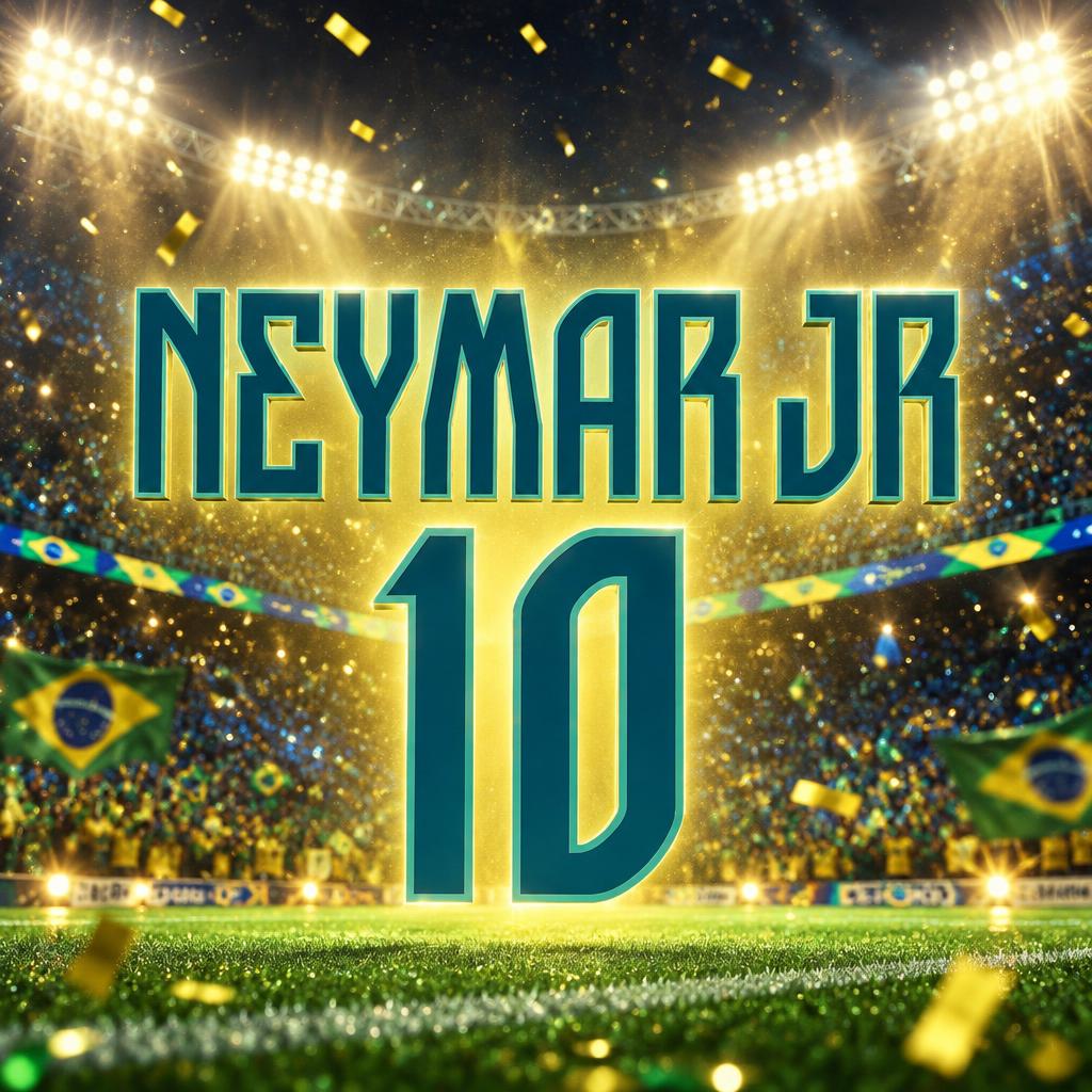 "NEYMAR JR 10" — Sports Football | AI Text Effect Generator