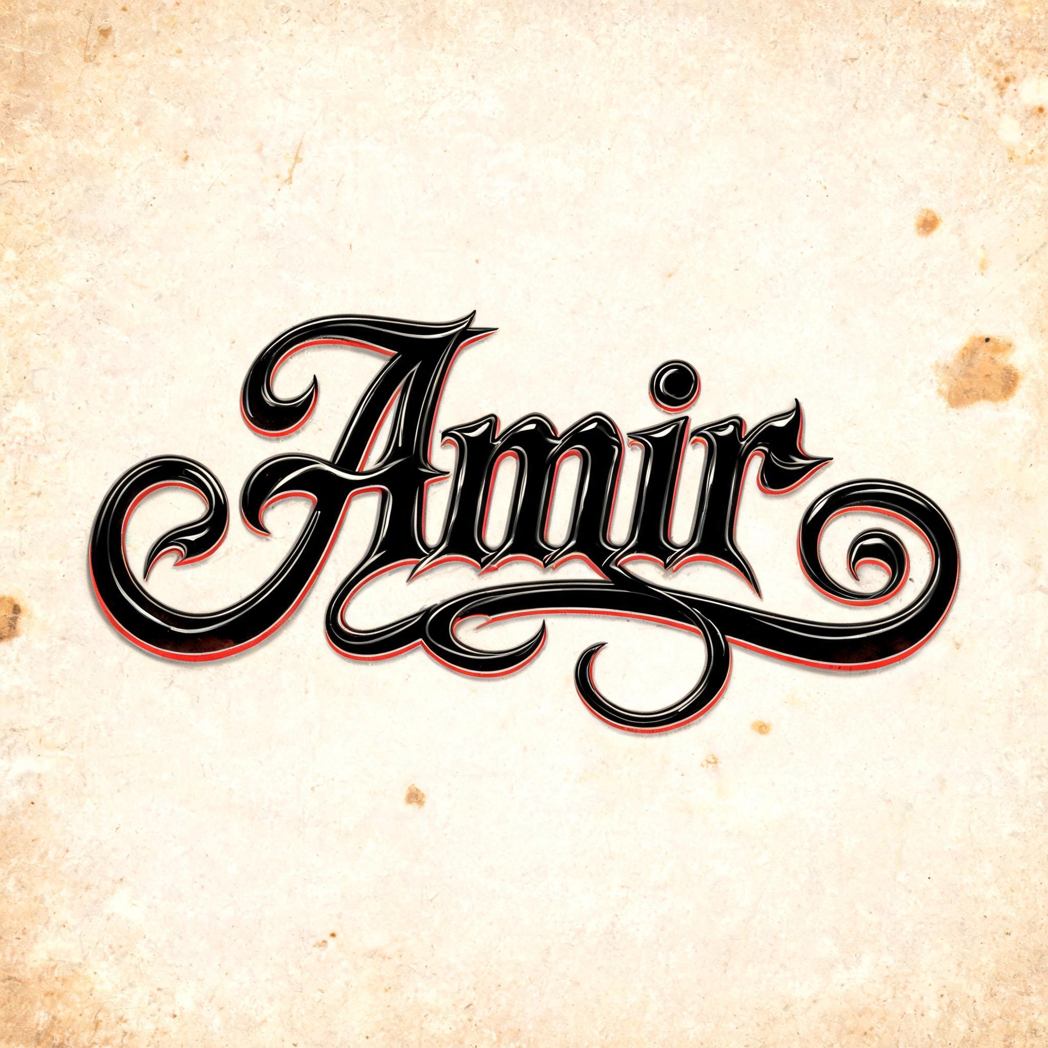 "Amir" — Chicano | AI Text Effect Generator