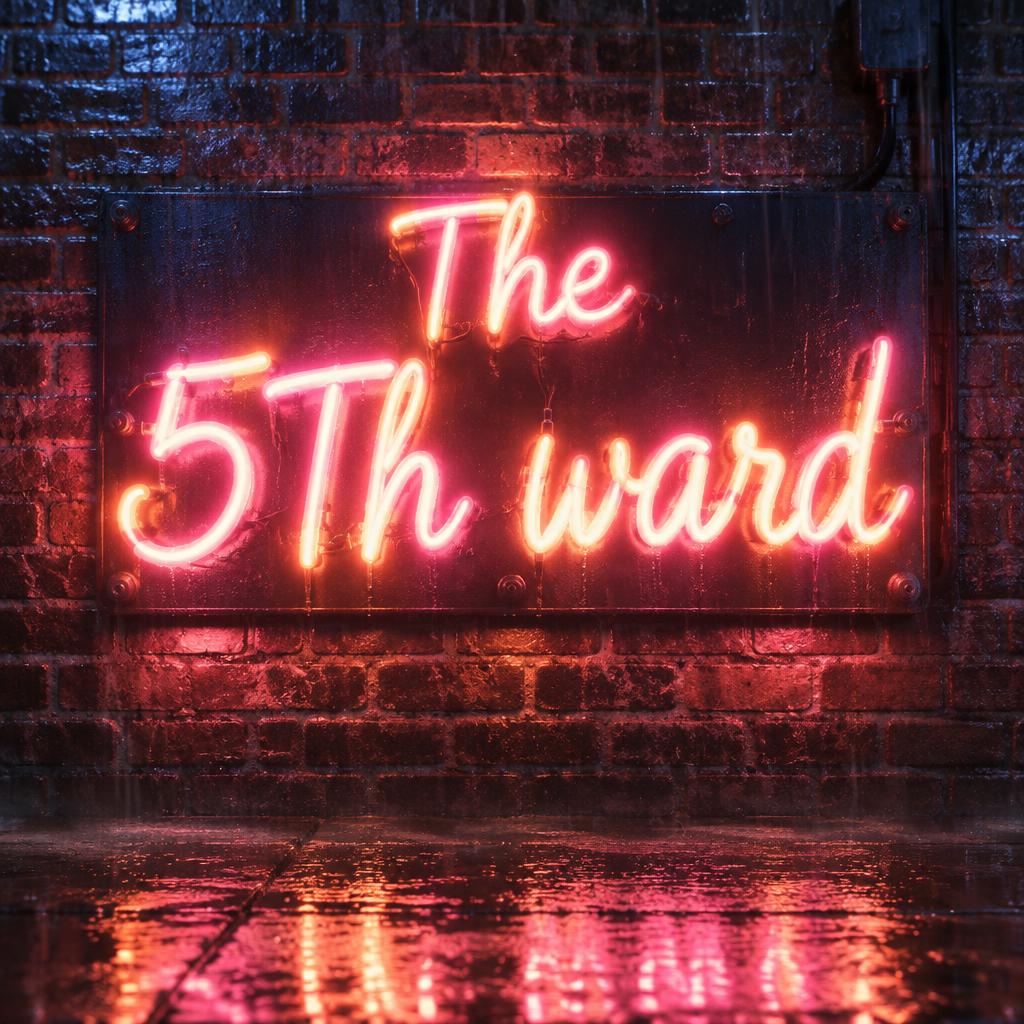 "The
5Th ward" — Neon Sign | AI Text Effect Generator