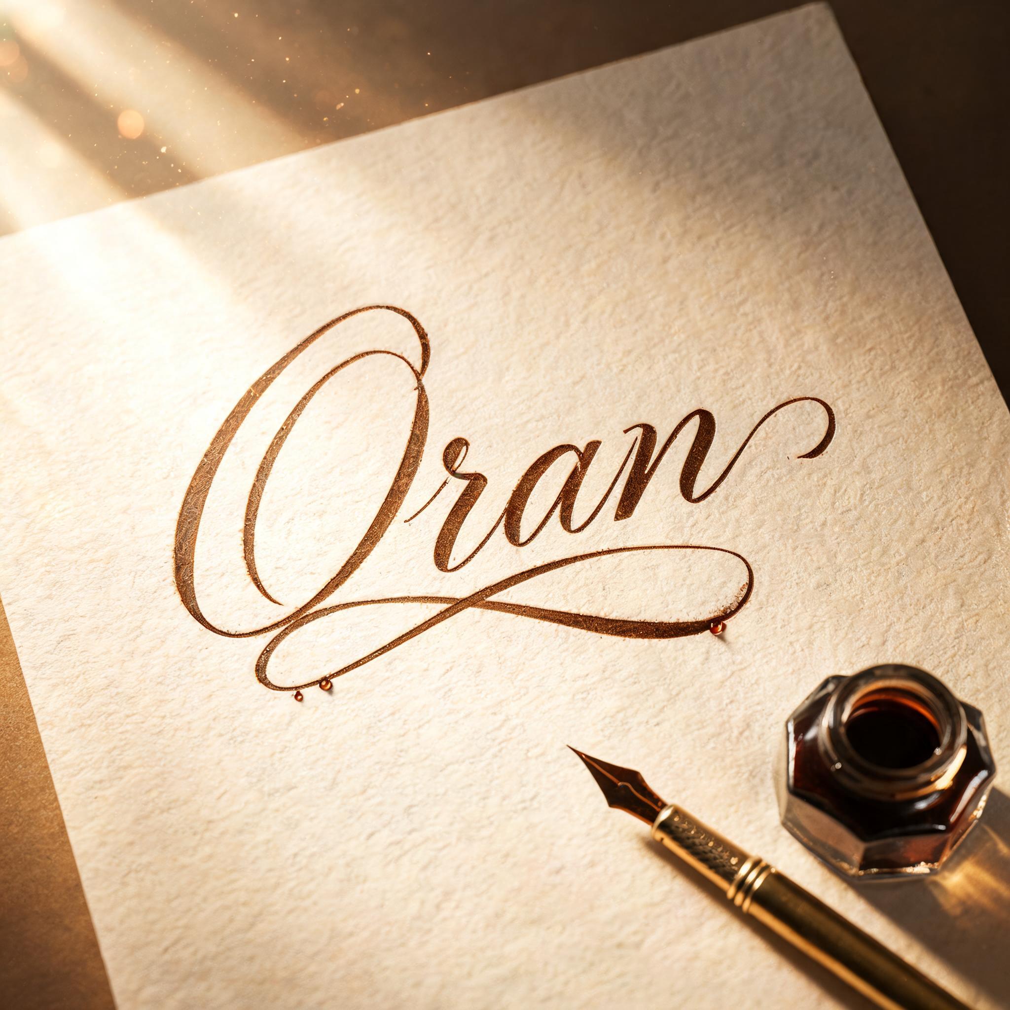 "𝑂𝑟𝑎𝑛" — Handwritten Script | AI Text Effect Generator