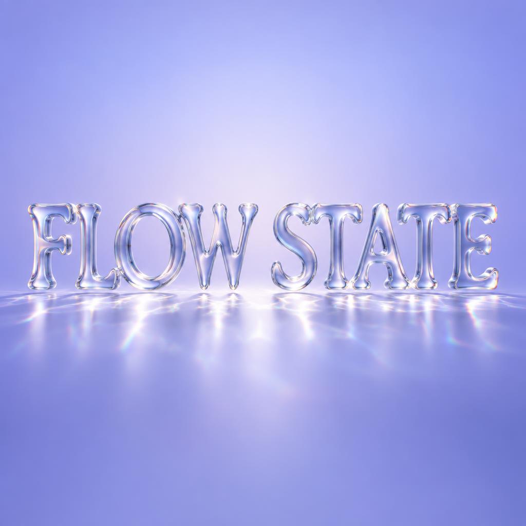 "FLOW STATE" — Glass | AI Text Effect Generator