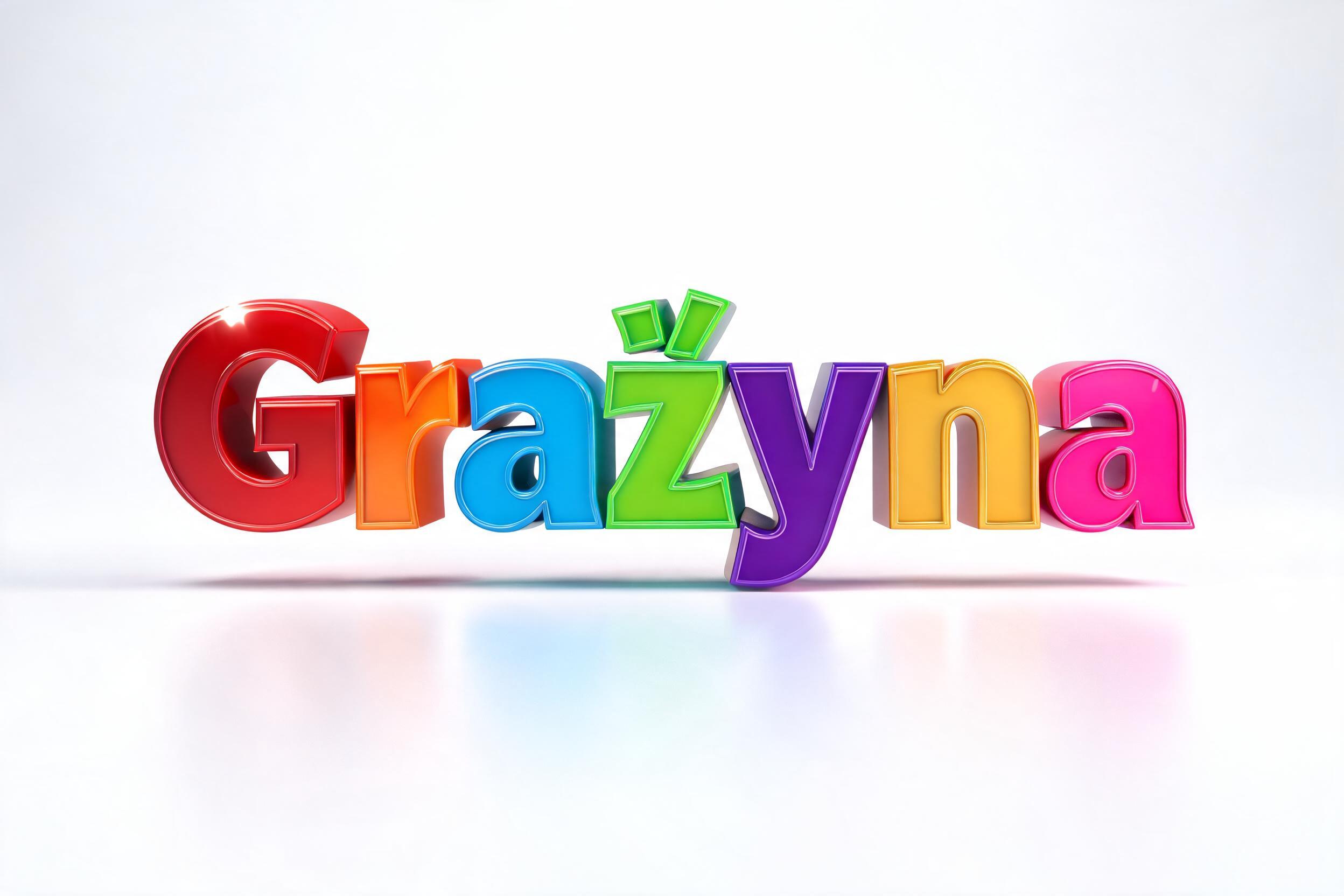"Grażyna" — 3d Bold | AI Text Effect Generator