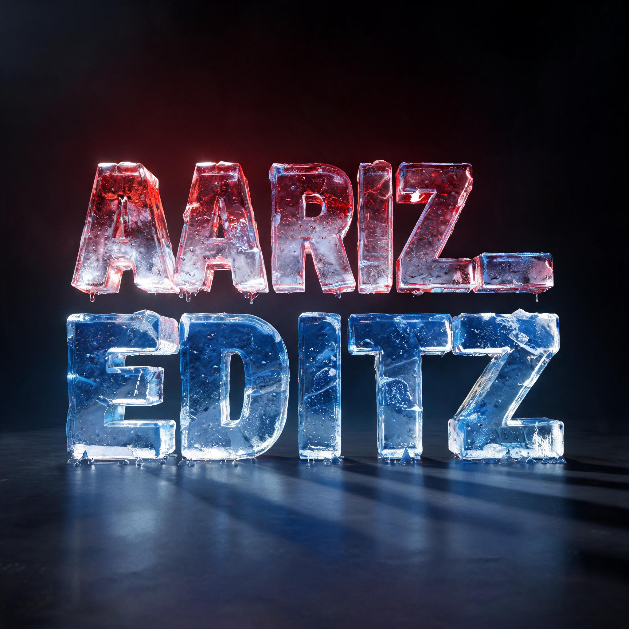"AARIZ_EDITZ" — 3d Bold | AI Text Effect Generator