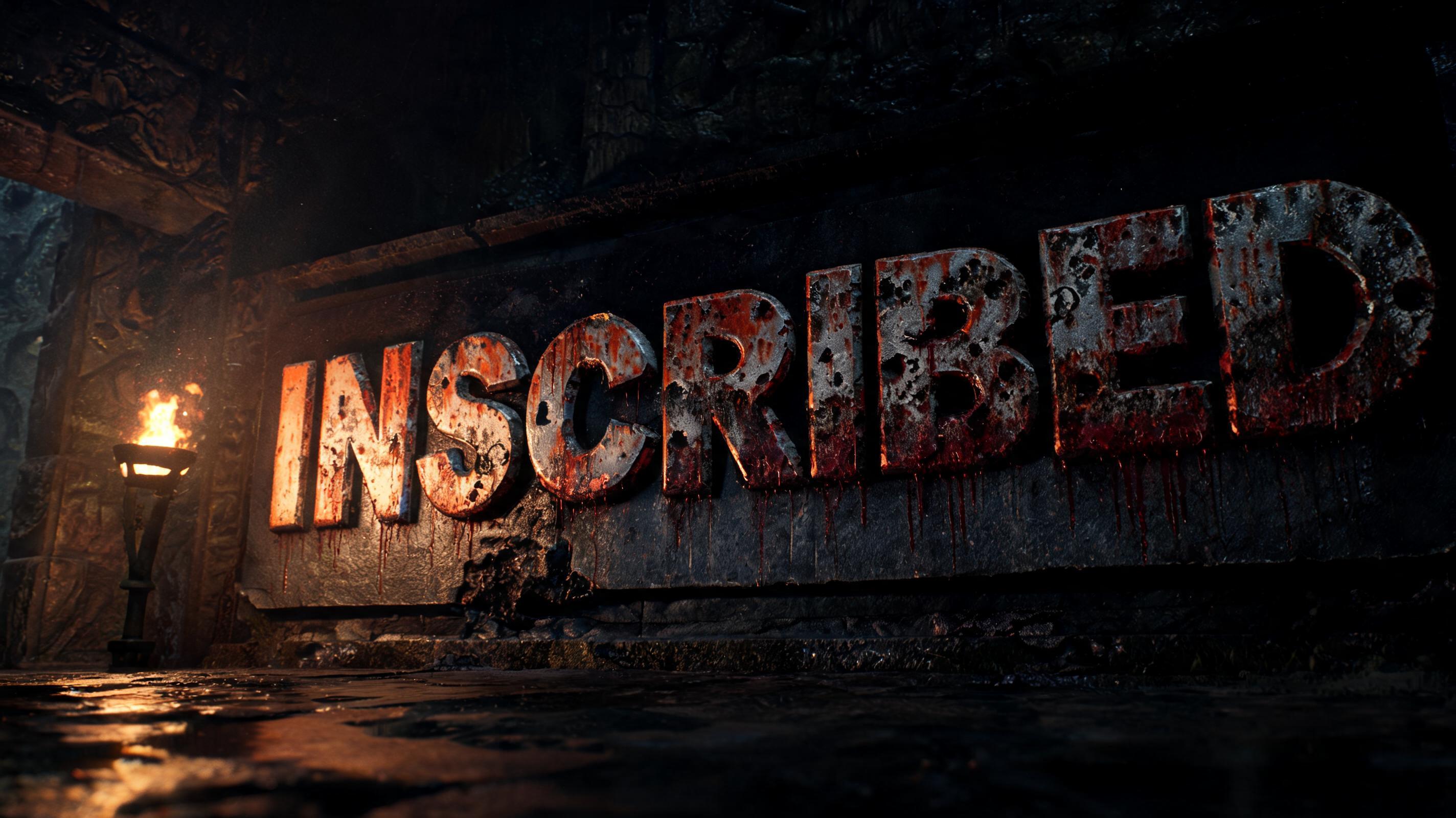 "INSCRIBED" — Cinematic Horror | AI Text Effect Generator