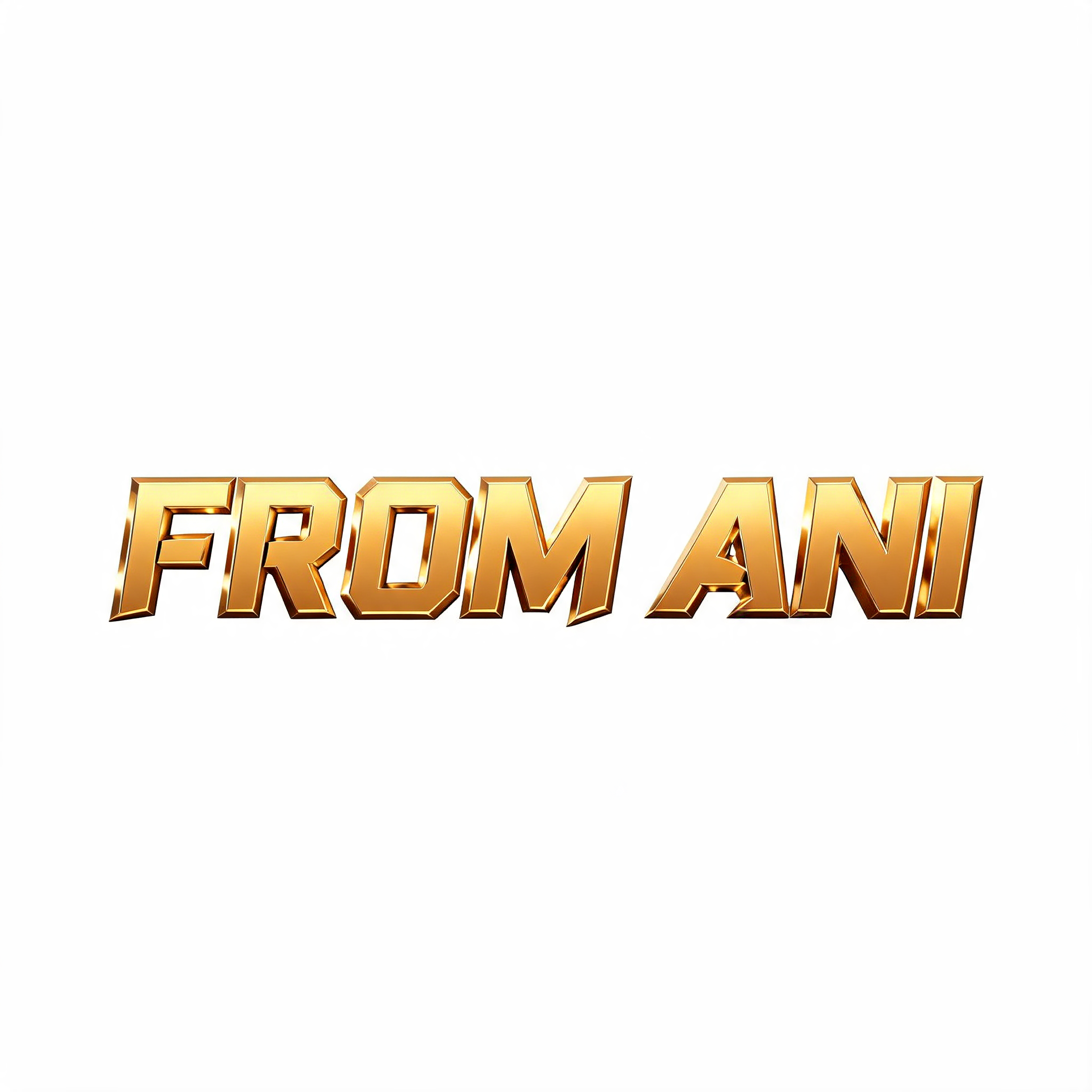 "FROM ANI" — Metallic | AI Text Effect Generator