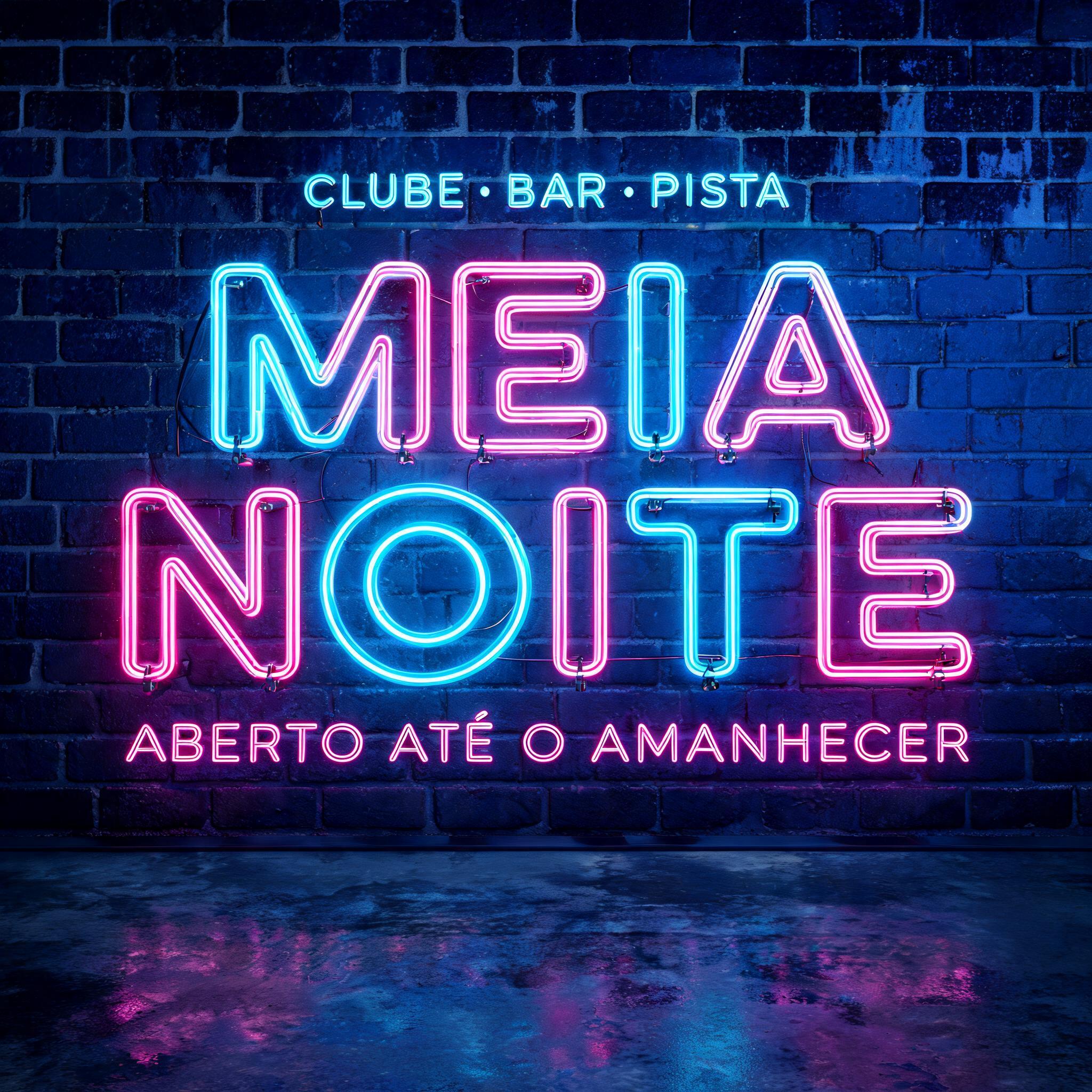MEIA
NOITE
CLUBE • BAR • PISTA
ABERTO ATÉ O AMANHECER